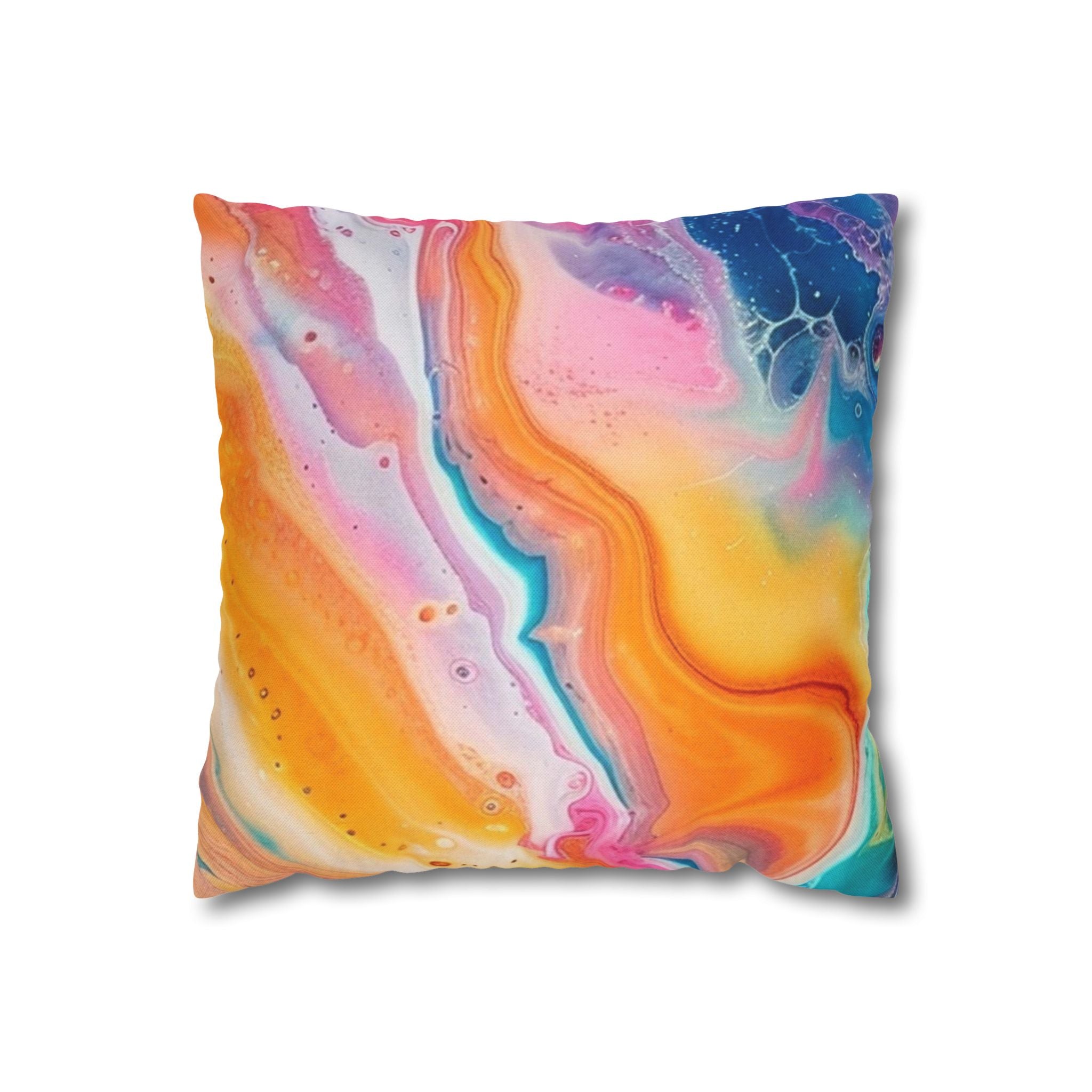 Spun Polyester Square Pillowcase, Artsulli - Art is Long, Life is Short, Home Decor, Size, 14" × 14", , , , , 14083073499006041757
