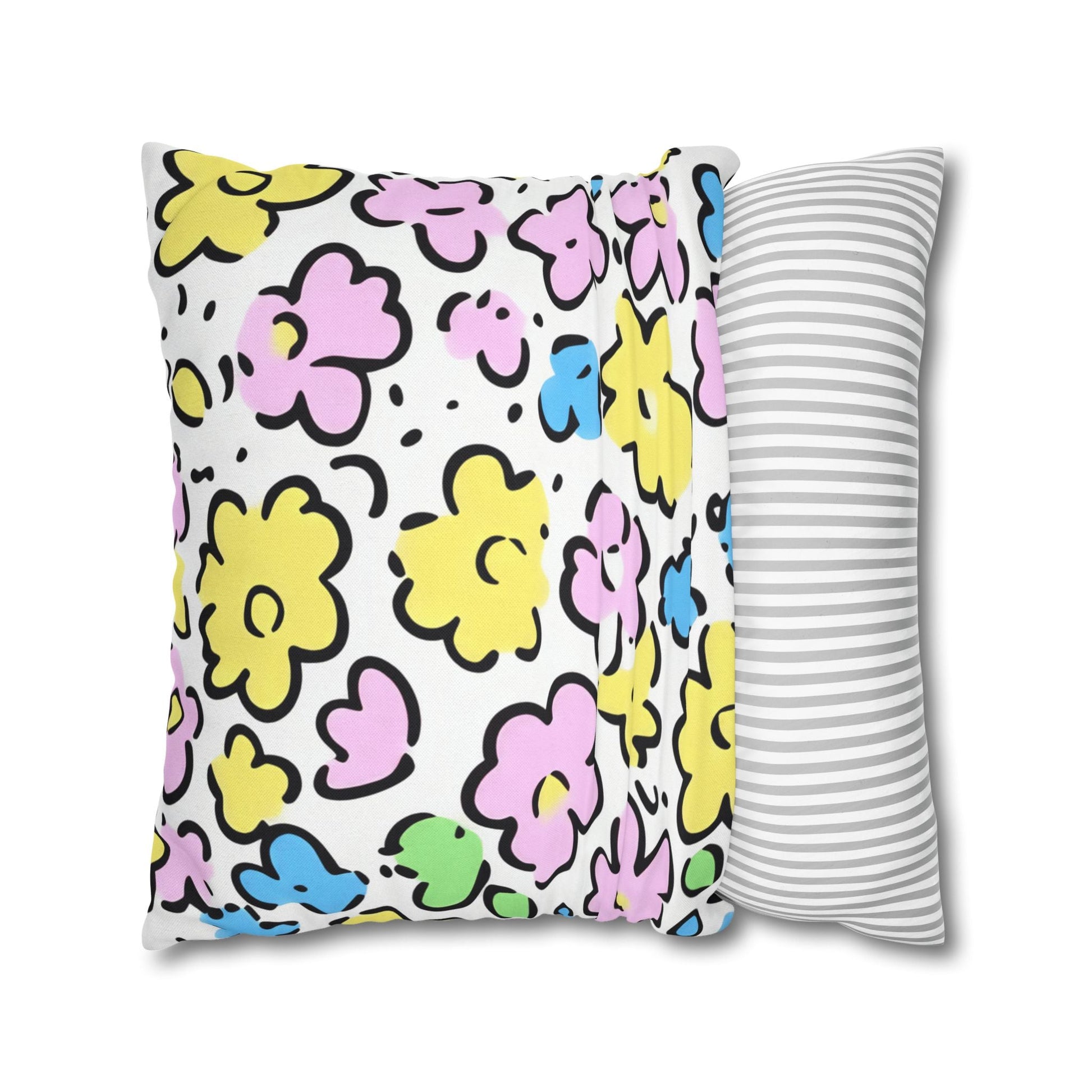 Spun Polyester Square Pillowcase, Artsulli - Art is Long, Life is Short, Home Decor, , , , , , , 
