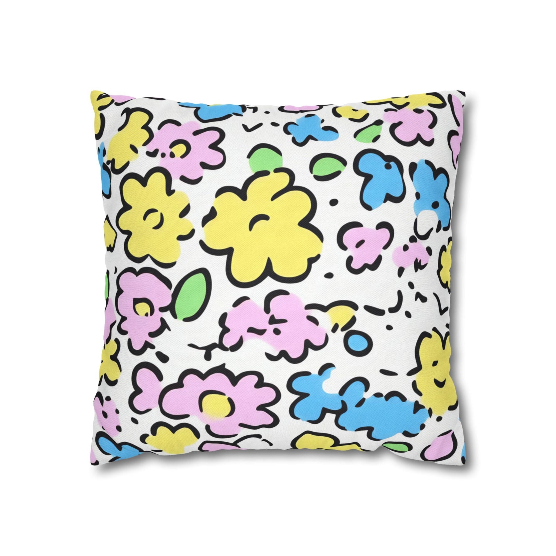 Spun Polyester Square Pillowcase, Artsulli - Art is Long, Life is Short, Home Decor, Size, 16" × 16", , , , , 26675784268916209828