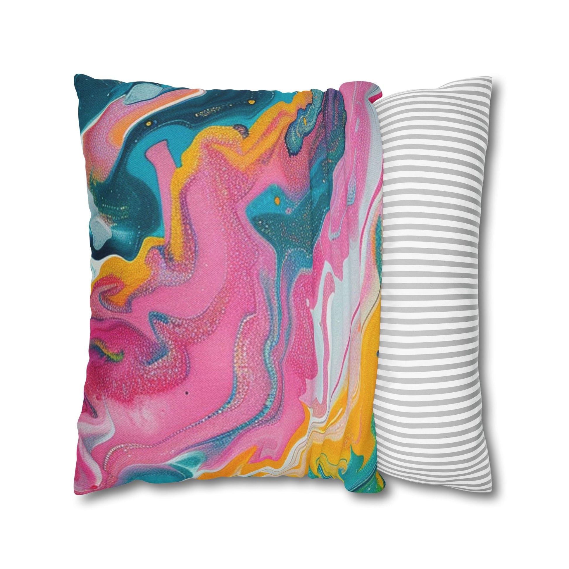 Spun Polyester Square Pillowcase, Artsulli - Art is Long, Life is Short, Home Decor, , , , , , , 