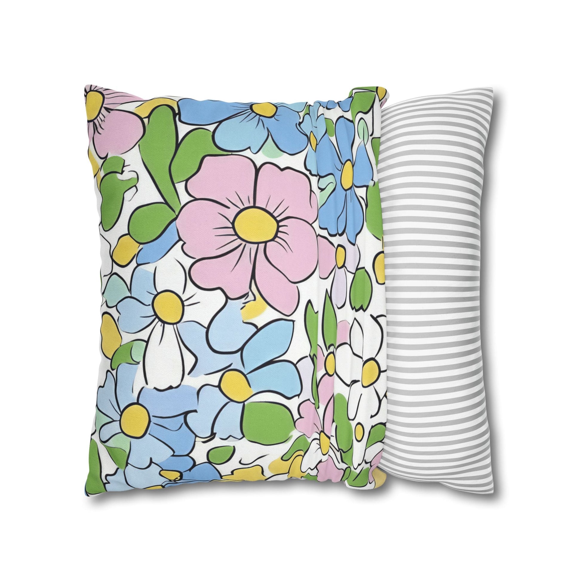 Spun Polyester Square Pillowcase, Artsulli - Art is Long, Life is Short, Home Decor, , , , , , , 