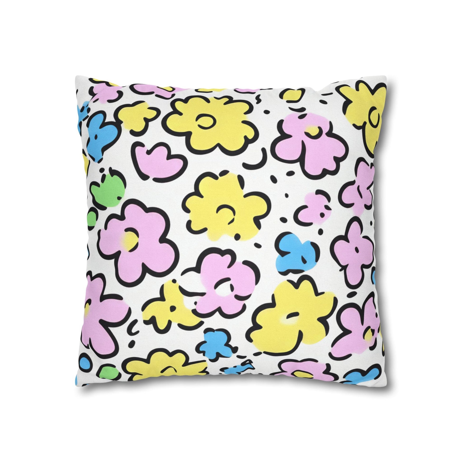 Spun Polyester Square Pillowcase, Artsulli - Art is Long, Life is Short, Home Decor, , , , , , , 