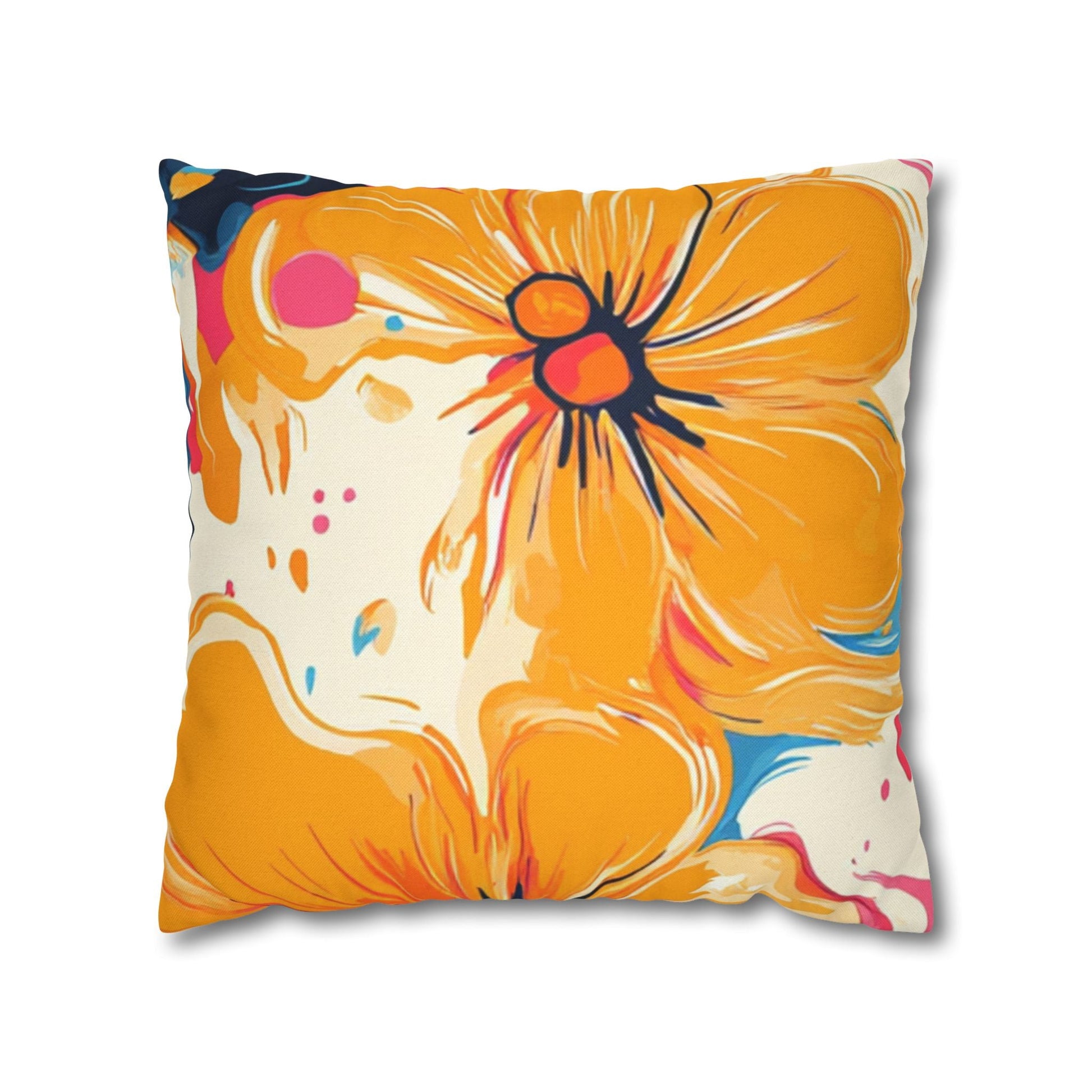 Spun Polyester Square Pillowcase, Artsulli - Art is Long, Life is Short, Home Decor, Size, 18" × 18", , , , , 96826622649360967140