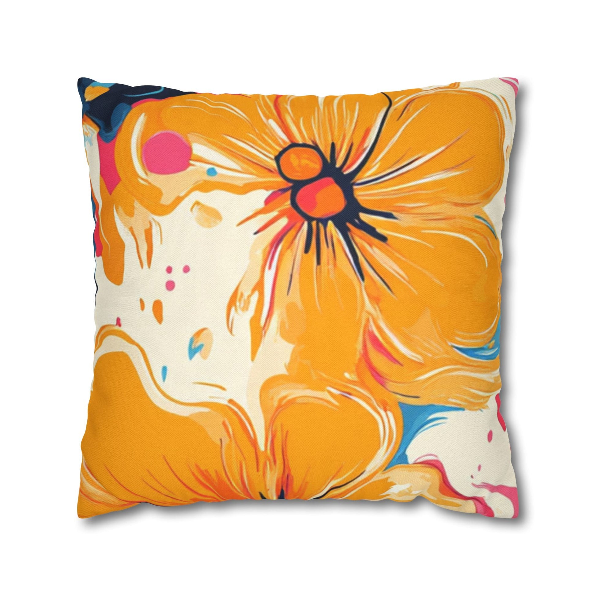 Spun Polyester Square Pillowcase, Artsulli - Art is Long, Life is Short, Home Decor, Size, 20" × 20", , , , , 29549768544799971840