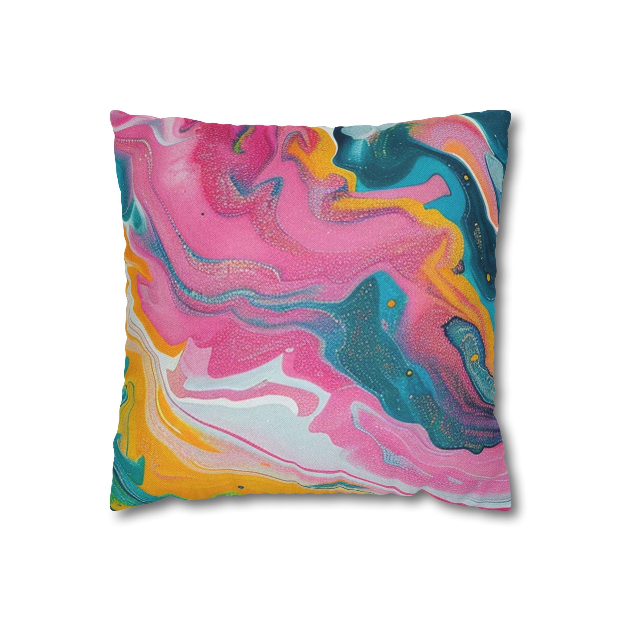 Spun Polyester Square Pillowcase, Artsulli - Art is Long, Life is Short, Home Decor, Size, 14" × 14", , , , , 18324713977440219862