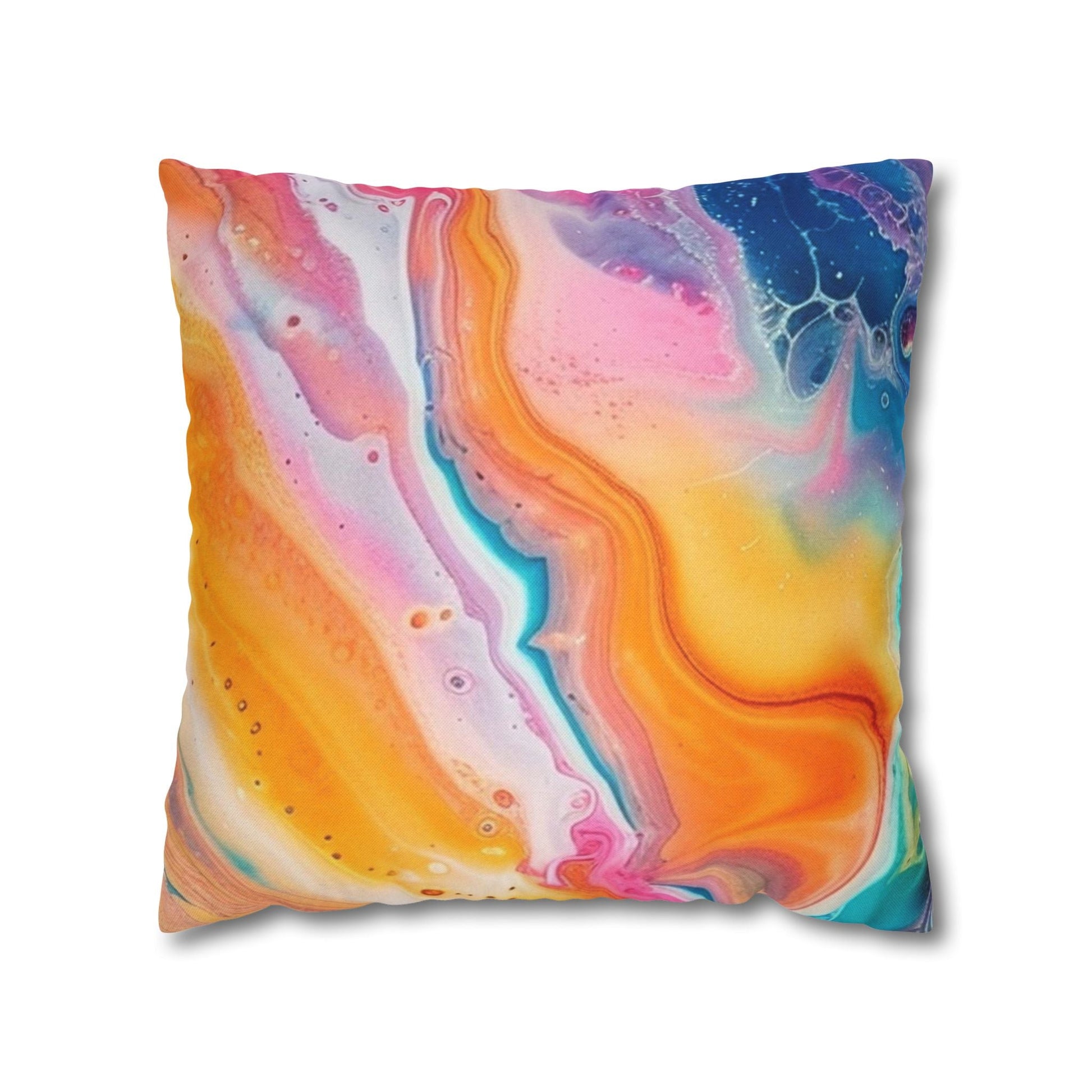 Spun Polyester Square Pillowcase, Artsulli - Art is Long, Life is Short, Home Decor, Size, 18" × 18", , , , , 32128497952239941992