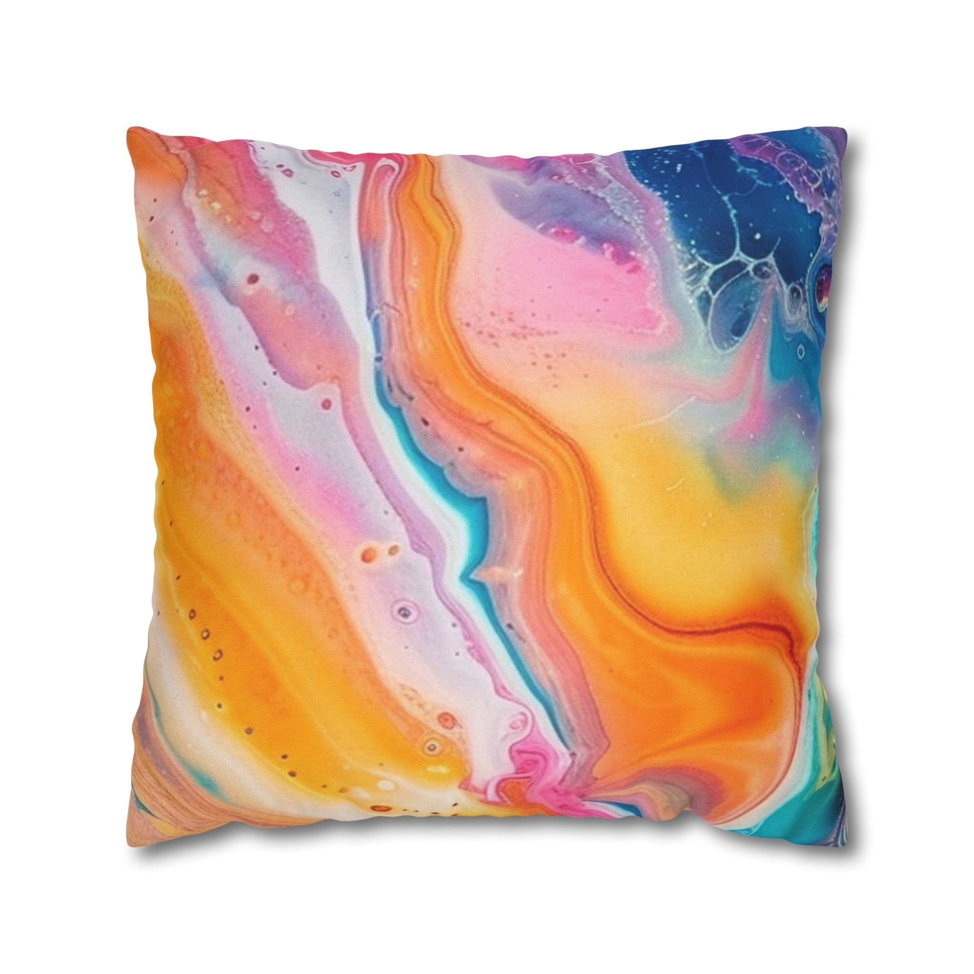 Spun Polyester Square Pillowcase, Artsulli - Art is Long, Life is Short, Home Decor, Size, 20" × 20", , , , , 31609171627557902064