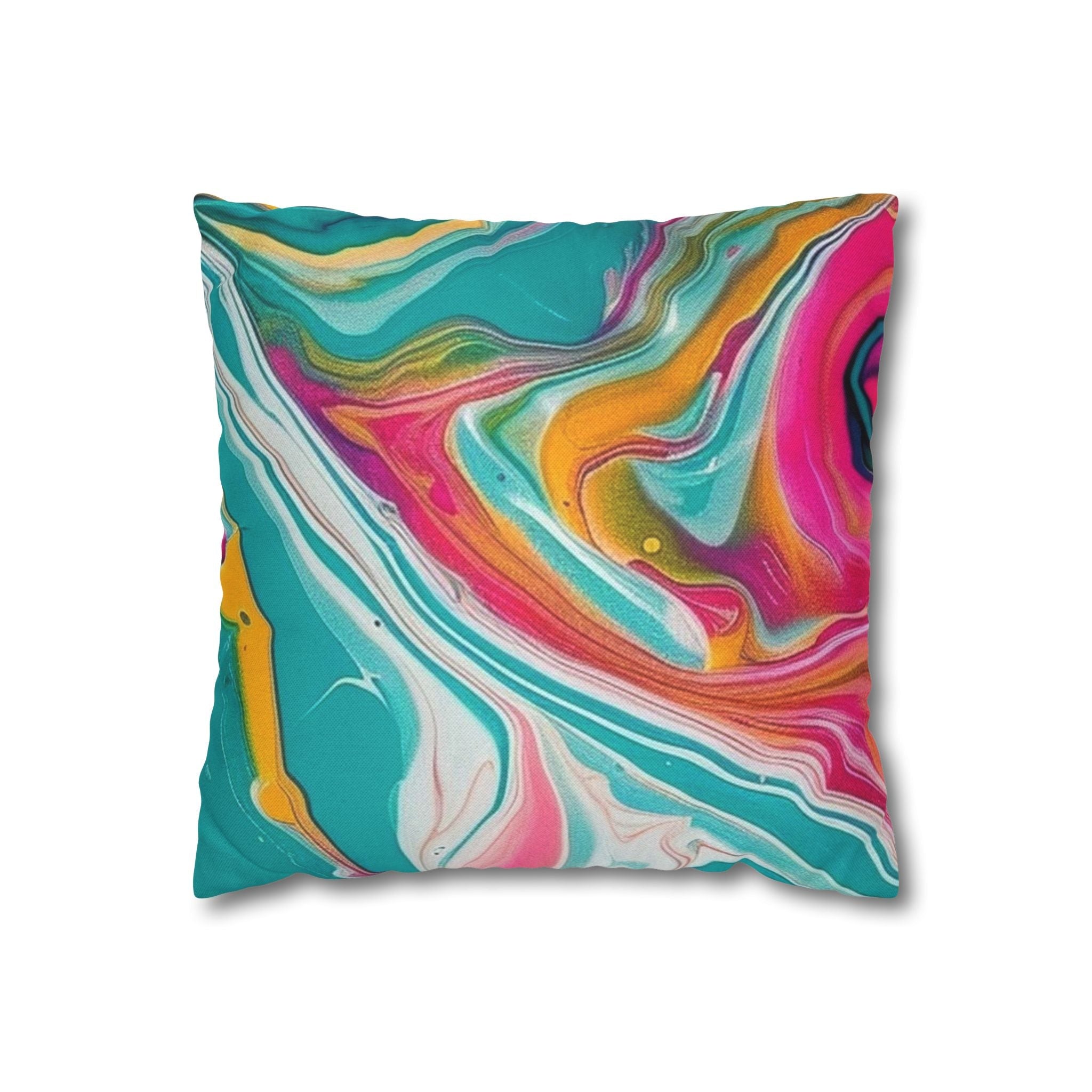 Spun Polyester Square Pillowcase, Artsulli - Art is Long, Life is Short, Home Decor, Size, 14" × 14", , , , , 29537312135368422146