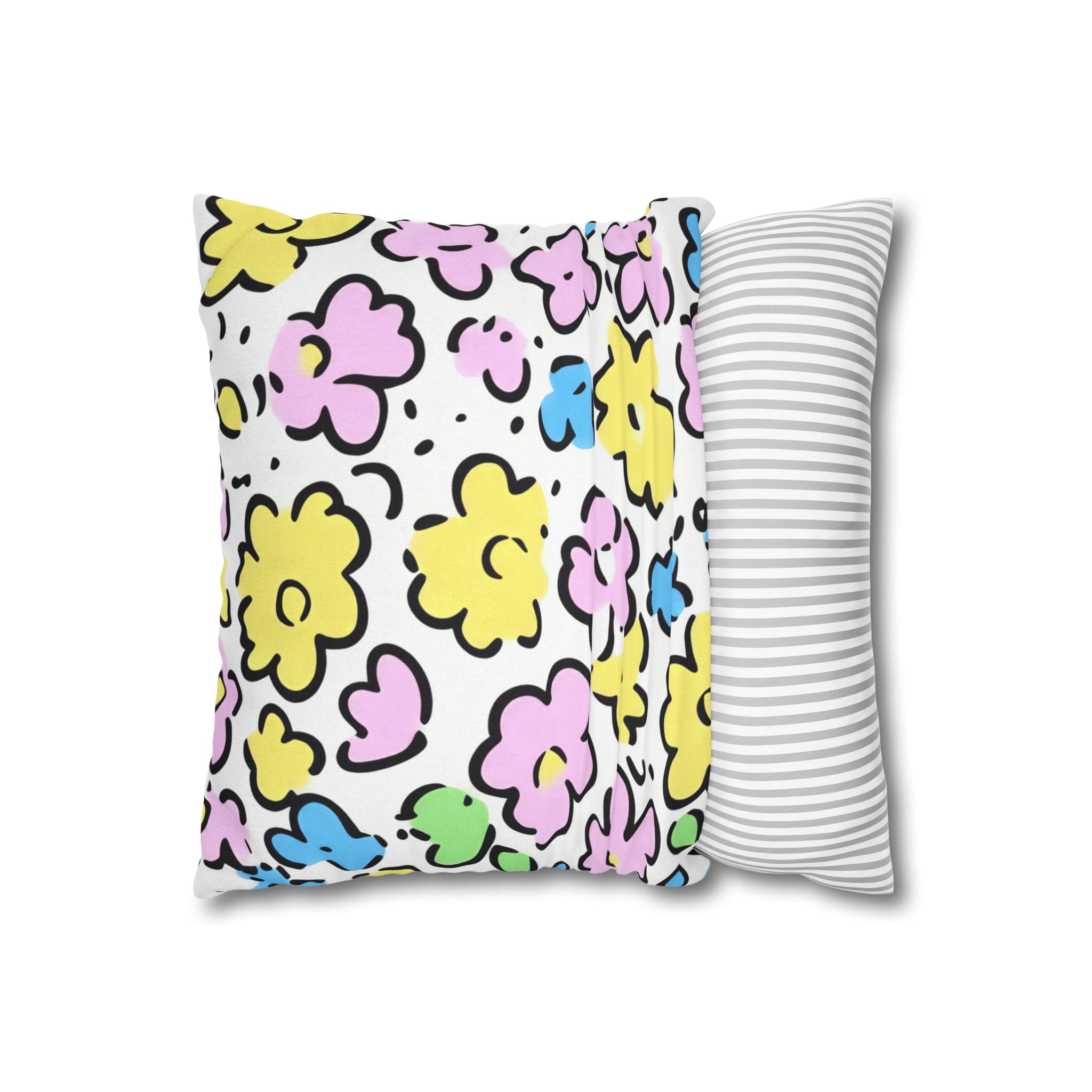 Spun Polyester Square Pillowcase, Artsulli - Art is Long, Life is Short, Home Decor, , , , , , , 