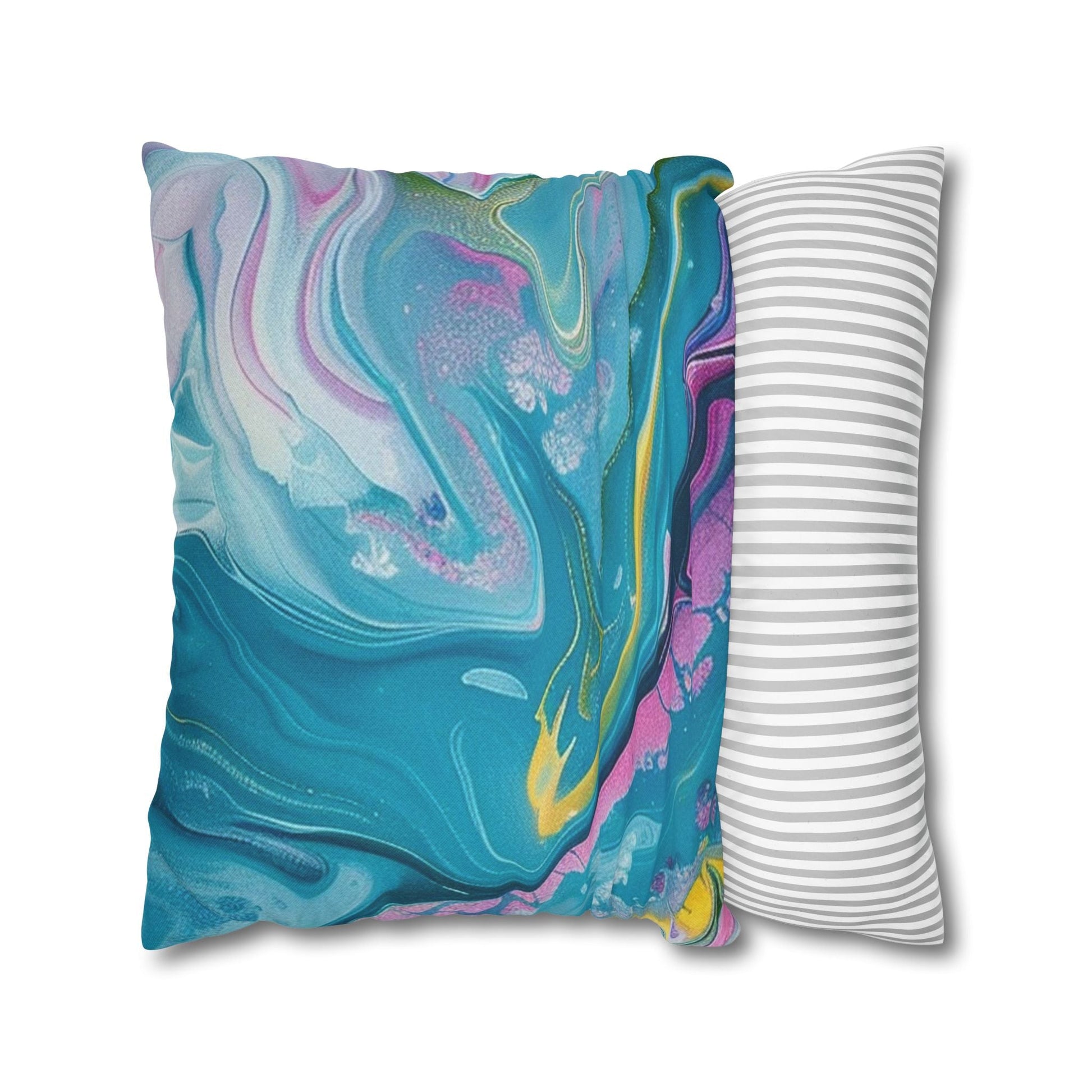 Spun Polyester Square Pillowcase, Artsulli - Art is Long, Life is Short, Home Decor, , , , , , , 