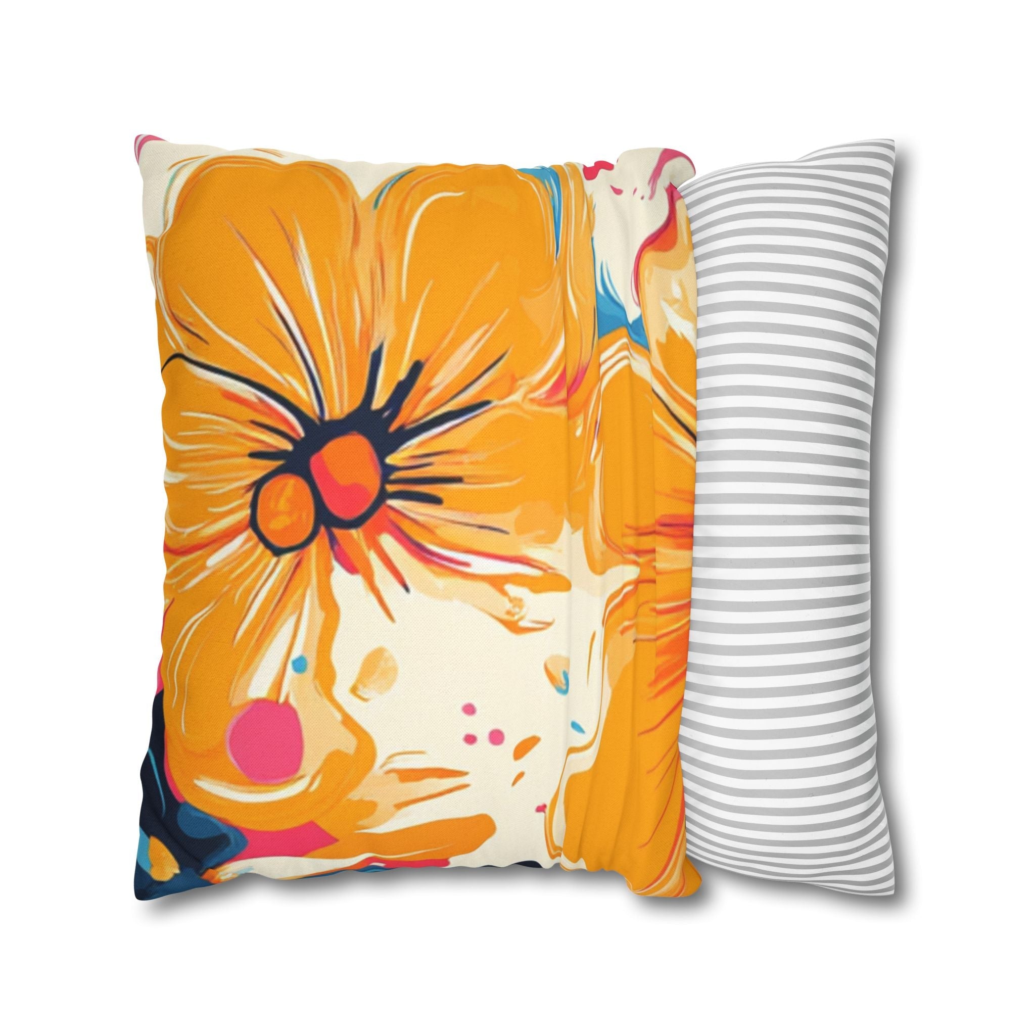 Spun Polyester Square Pillowcase, Artsulli - Art is Long, Life is Short, Home Decor, , , , , , , 