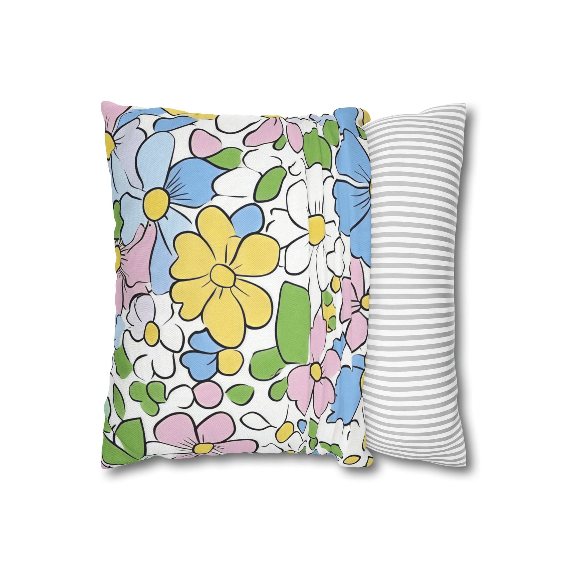 Spun Polyester Square Pillowcase, Artsulli - Art is Long, Life is Short, Home Decor, , , , , , , 