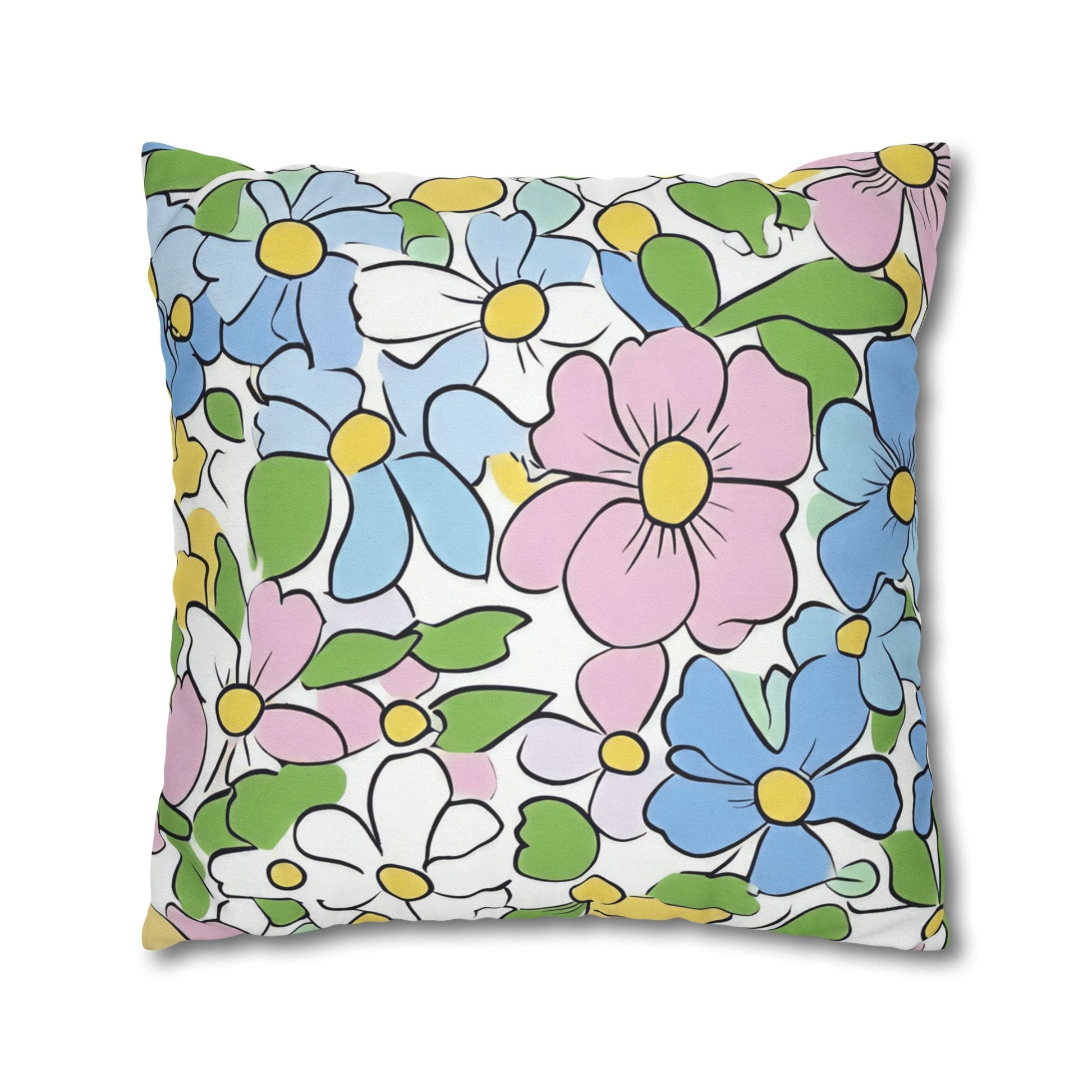 Spun Polyester Square Pillowcase, Artsulli - Art is Long, Life is Short, Home Decor, , , , , , , 