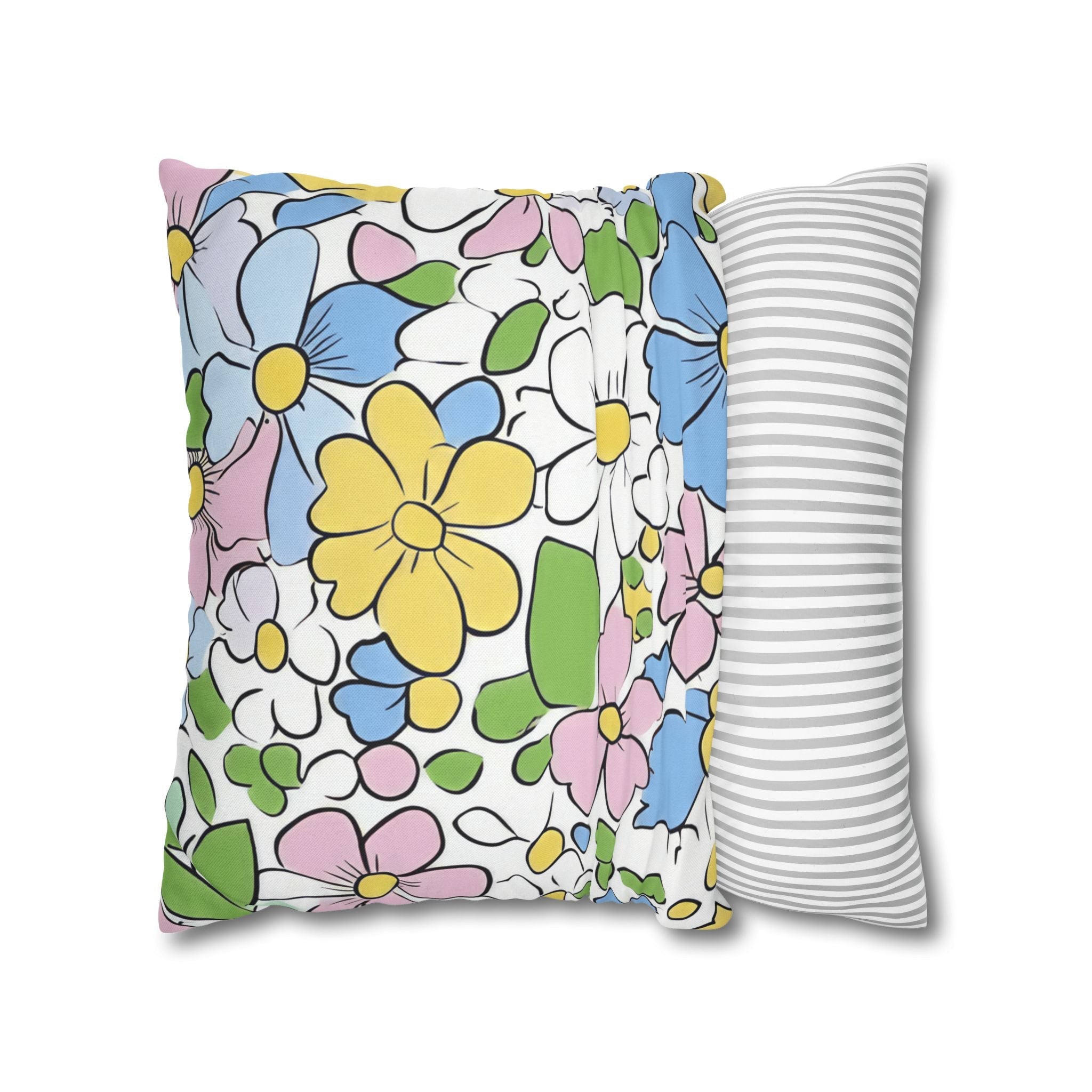 Spun Polyester Square Pillowcase, Artsulli - Art is Long, Life is Short, Home Decor, , , , , , , 