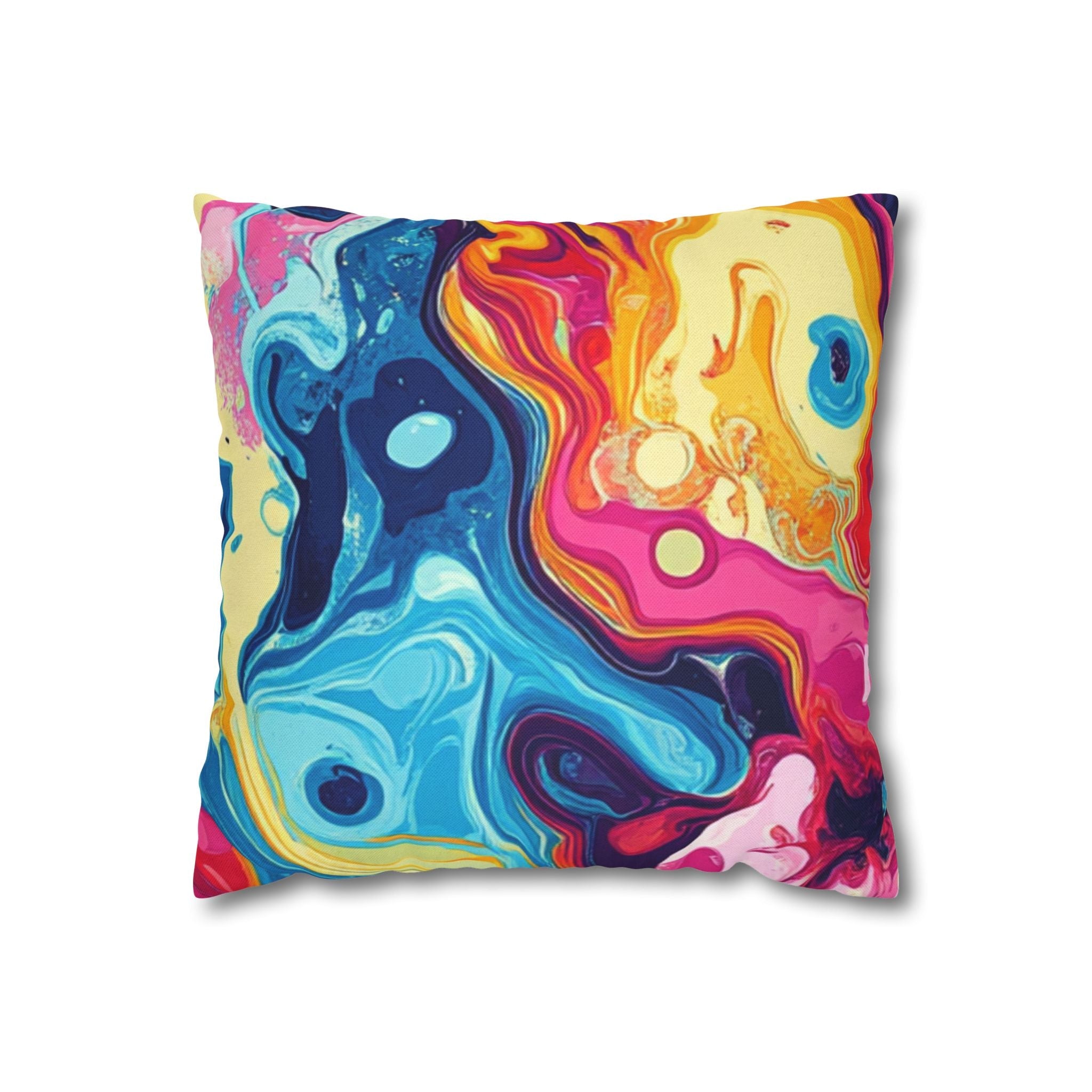 Spun Polyester Square Pillowcase, Artsulli - Art is Long, Life is Short, Home Decor, Size, 14" × 14", , , , , 12695266931253214548