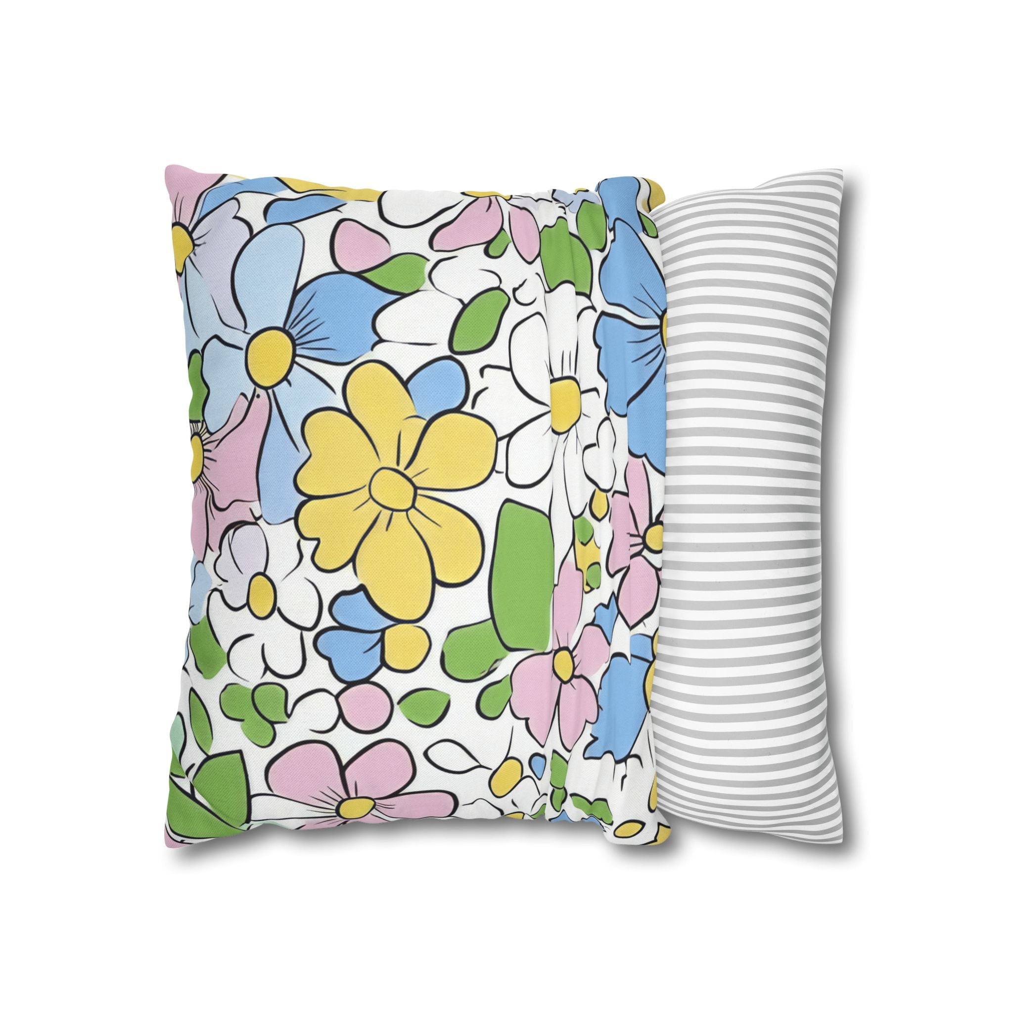 Spun Polyester Square Pillowcase, Artsulli - Art is Long, Life is Short, Home Decor, , , , , , , 