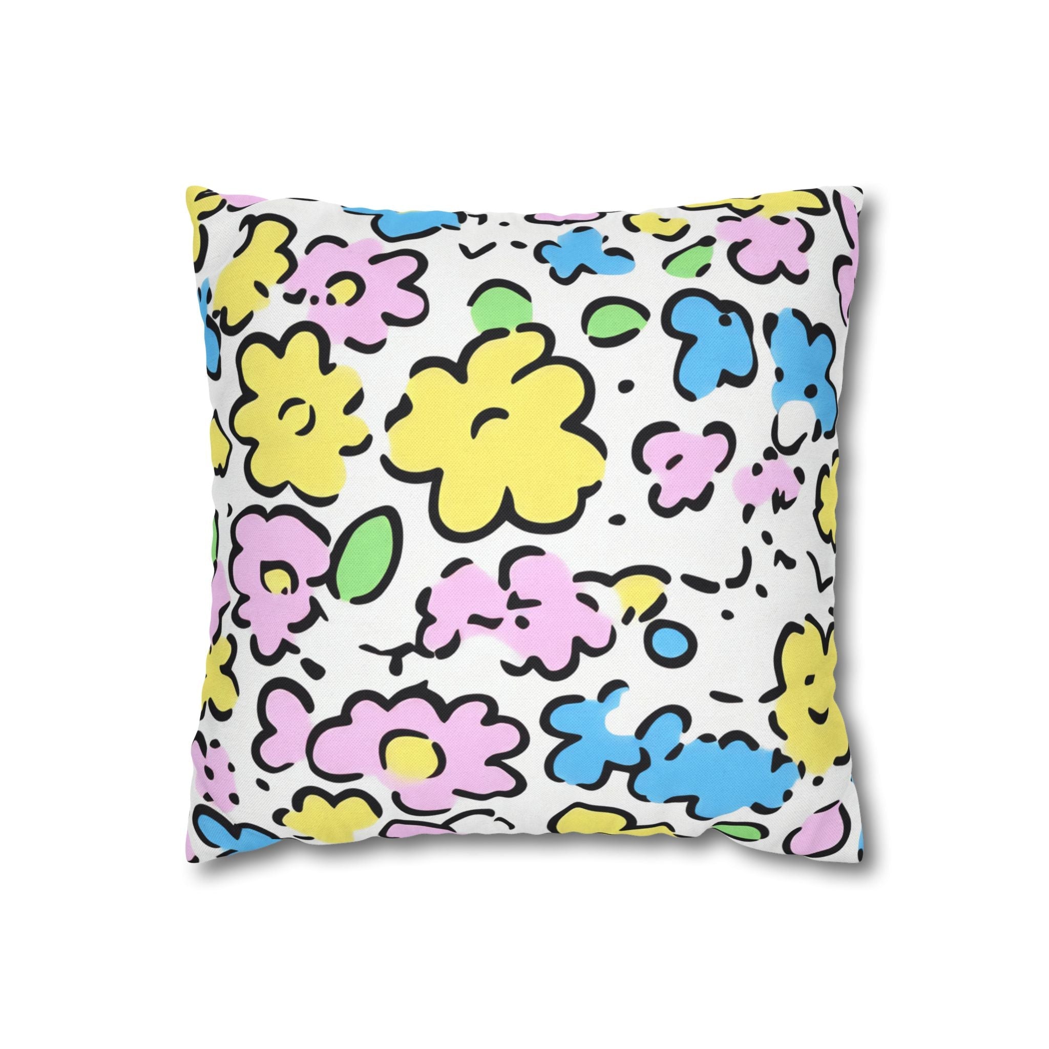 Spun Polyester Square Pillowcase, Artsulli - Art is Long, Life is Short, Home Decor, Size, 14" × 14", , , , , 28103684213412889371