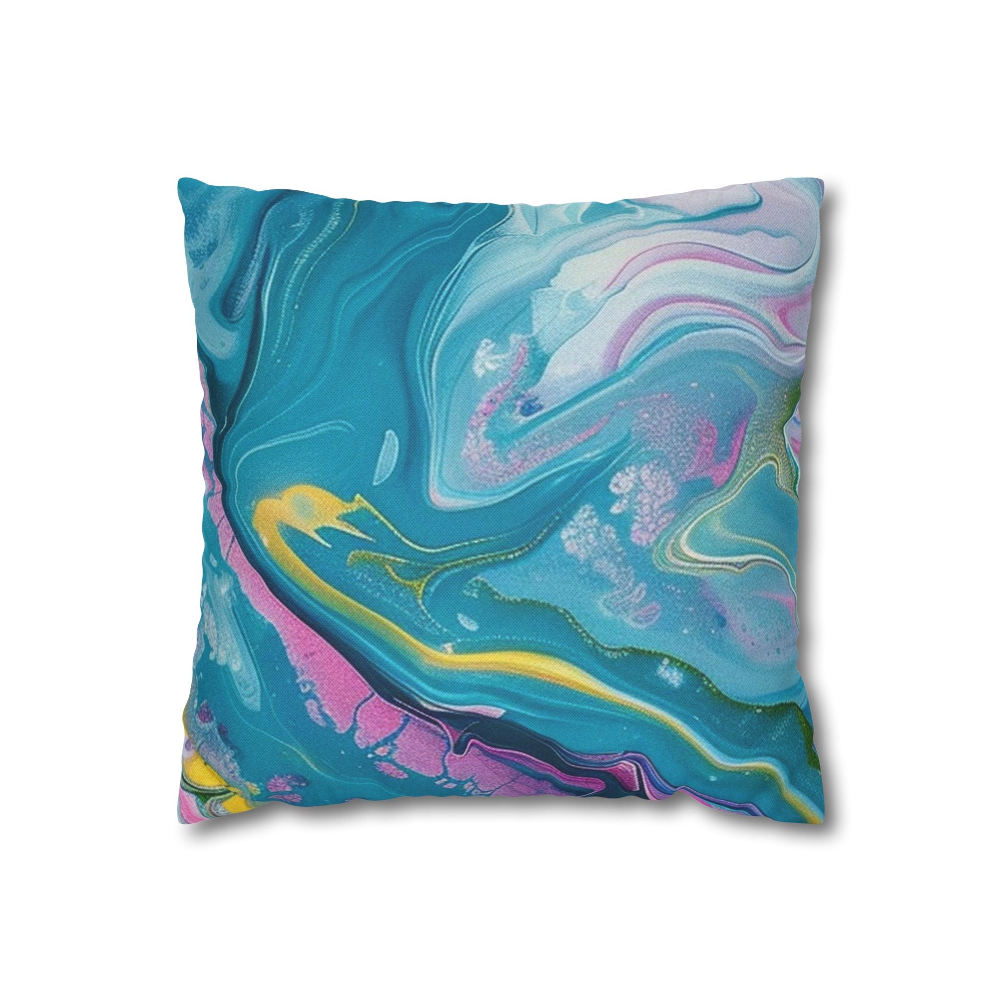 Spun Polyester Square Pillowcase, Artsulli - Art is Long, Life is Short, Home Decor, Size, 14" × 14", , , , , 26670238136483366653