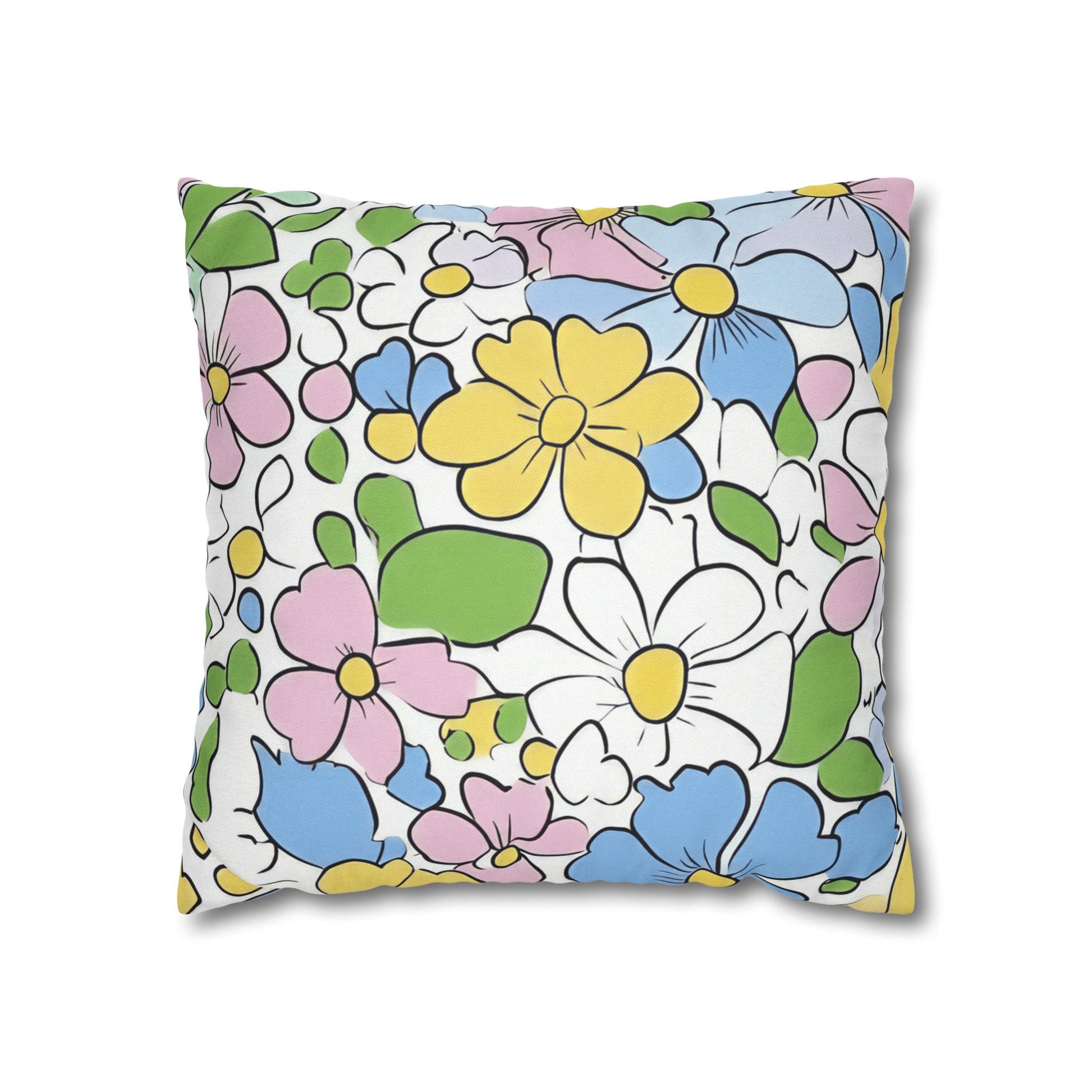 Spun Polyester Square Pillowcase, Artsulli - Art is Long, Life is Short, Home Decor, Size, 16" × 16", , , , , 18483303712089115892
