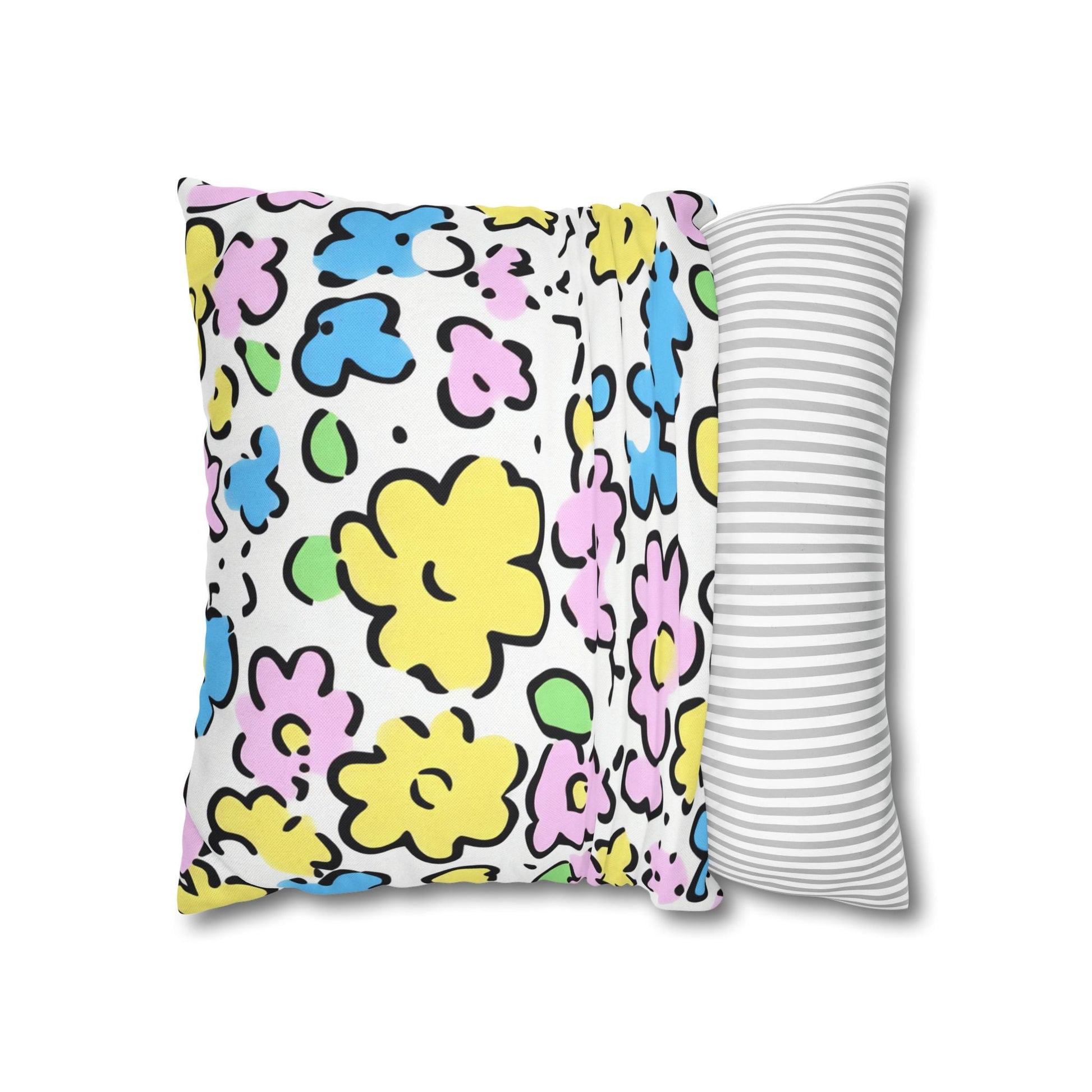 Spun Polyester Square Pillowcase, Artsulli - Art is Long, Life is Short, Home Decor, , , , , , , 