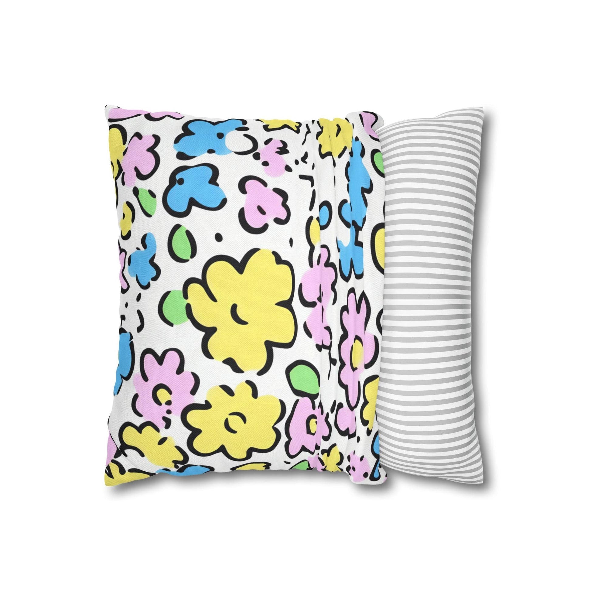 Spun Polyester Square Pillowcase, Artsulli - Art is Long, Life is Short, Home Decor, , , , , , , 