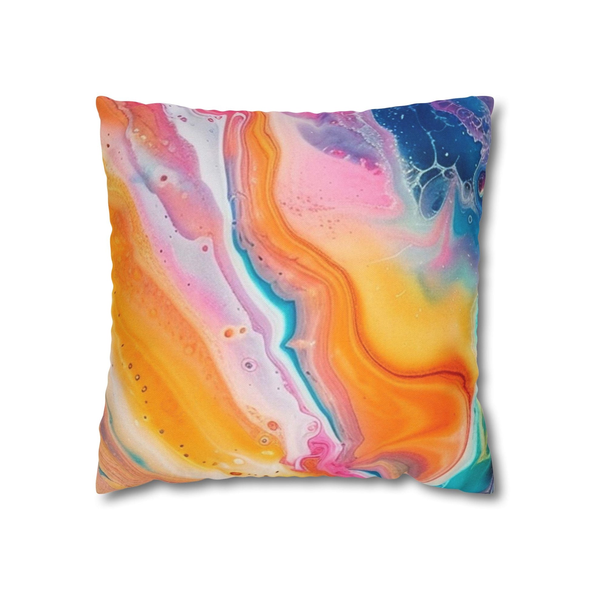 Spun Polyester Square Pillowcase, Artsulli - Art is Long, Life is Short, Home Decor, Size, 16" × 16", , , , , 11404990728510873876