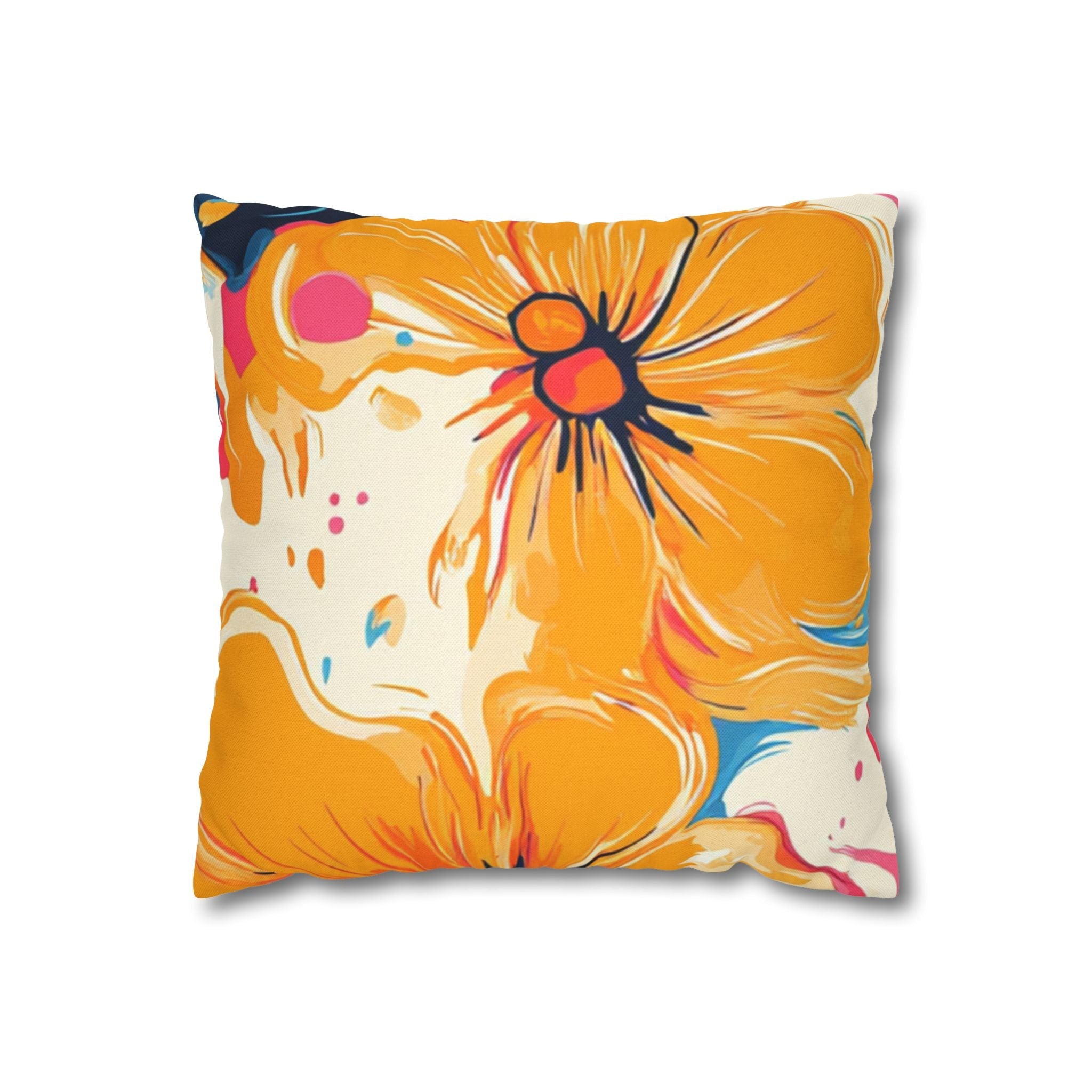 Spun Polyester Square Pillowcase, Artsulli - Art is Long, Life is Short, Home Decor, Size, 14" × 14", , , , , 33095222268842606558