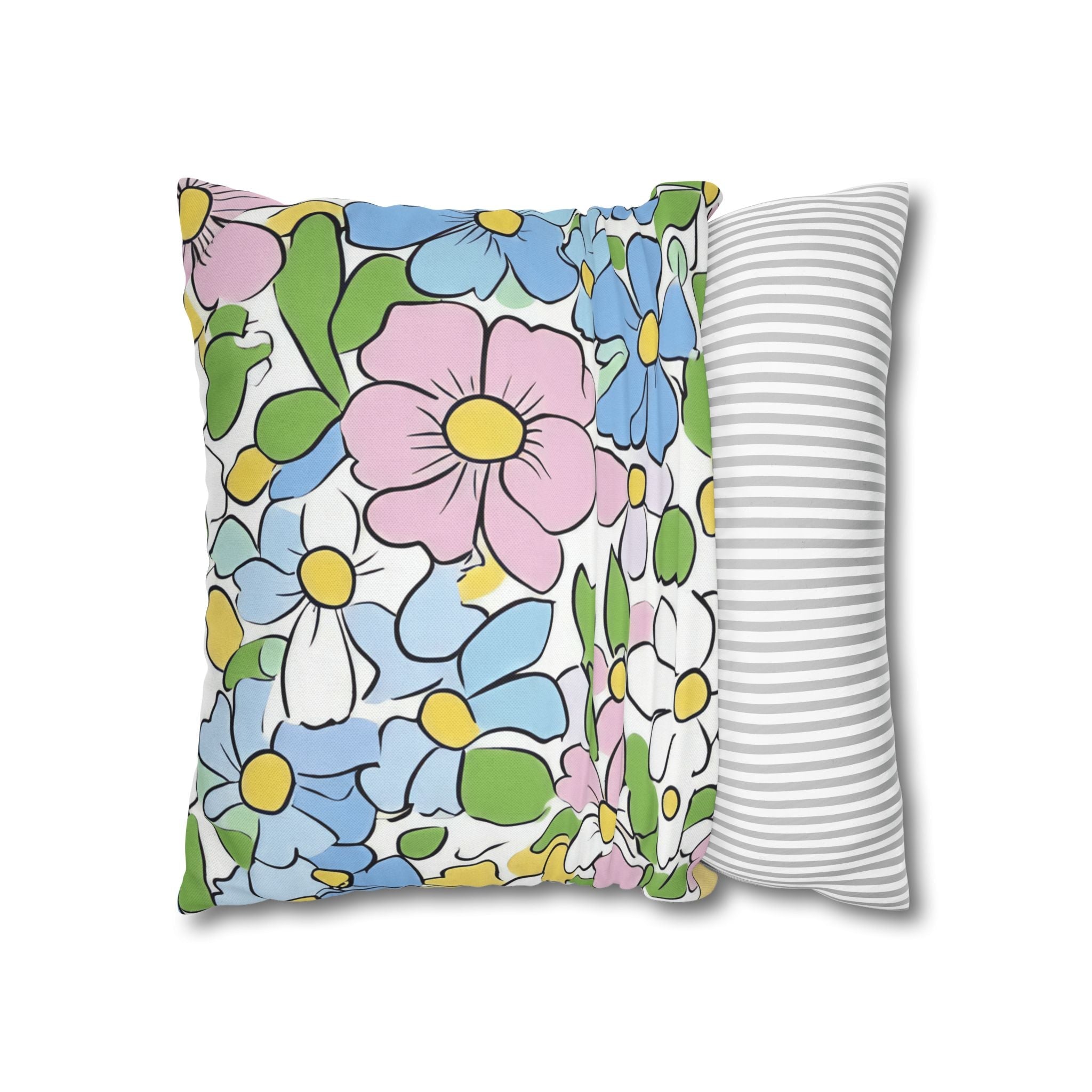 Spun Polyester Square Pillowcase, Artsulli - Art is Long, Life is Short, Home Decor, , , , , , , 