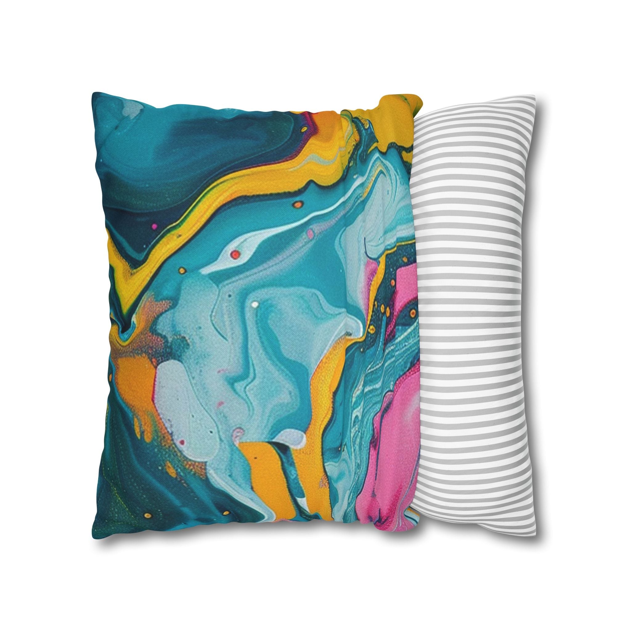 Spun Polyester Square Pillowcase, Artsulli - Art is Long, Life is Short, Home Decor, , , , , , , 