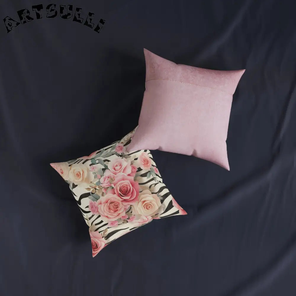 JAKKOUTTHEBXX Pink Floral and Zebra Print Pillow 2025
