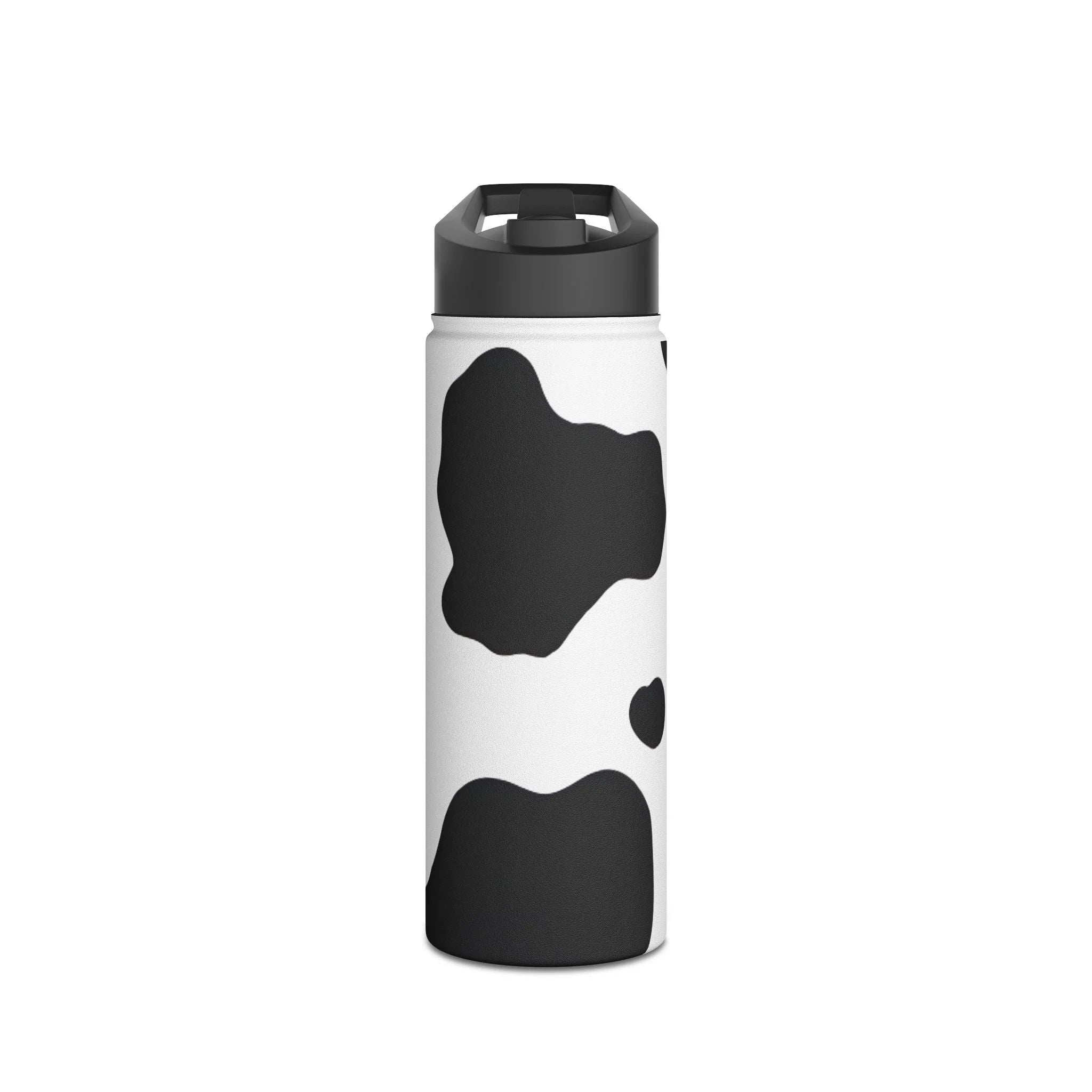 Stainless Steel Cow Print Water Bottle with Flip Top Lid, Artsulli - Art is Long, Life is Short, Mug, Size, 18oz, Color, White, , , 33977172730521