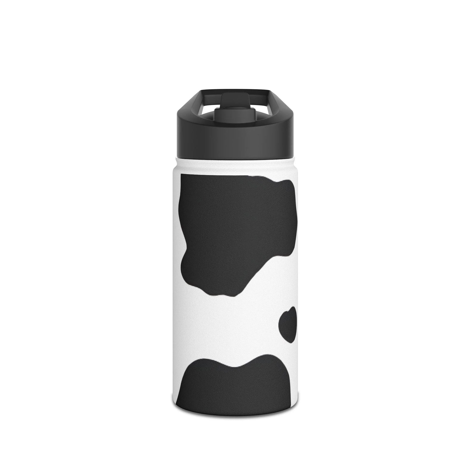 Stainless Steel Cow Print Water Bottle with Flip Top Lid, Artsulli - Art is Long, Life is Short, Mug, Size, 12oz, Color, White, , , 33984822324872