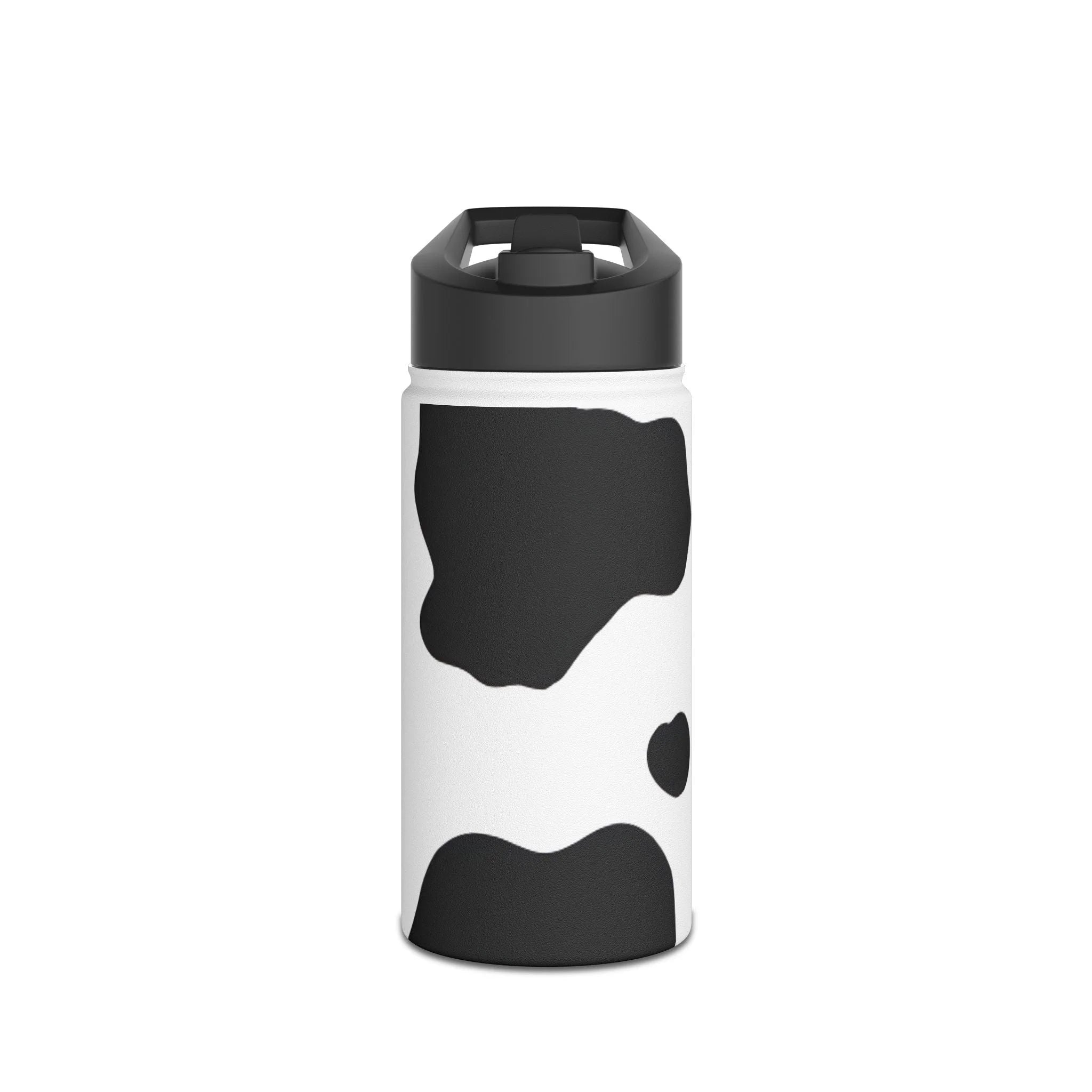 Stainless Steel Cow Print Water Bottle with Flip Top Lid, Artsulli - Art is Long, Life is Short, Mug, Size, 12oz, Color, White, , , 33984822324872