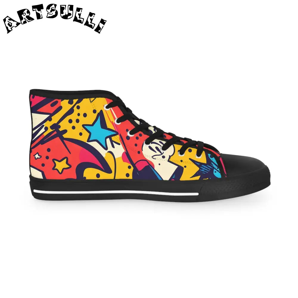 Star Mouse High Tops in Breathable Polyester Canvas, Artsulli - Art is Long, Life is Short, Shoes, , , , , , , 