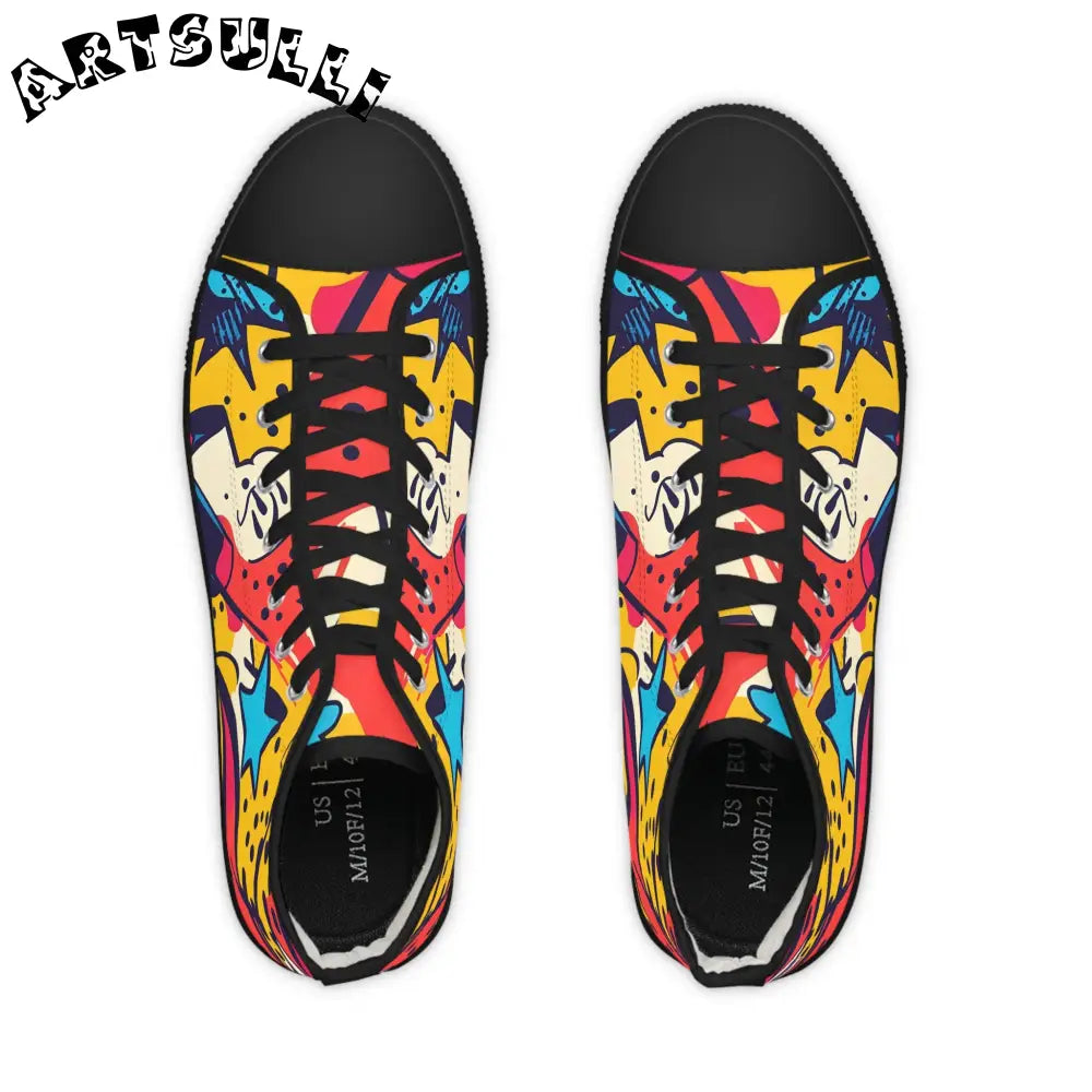 Star Mouse High Tops in Breathable Polyester Canvas, Artsulli - Art is Long, Life is Short, Shoes, , , , , , , 