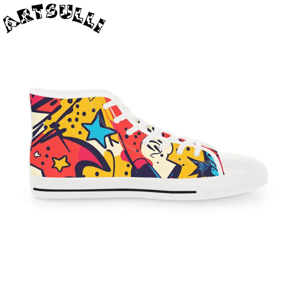 Star Mouse High Tops in Breathable Polyester Canvas, Artsulli - Art is Long, Life is Short, Shoes, , , , , , , 