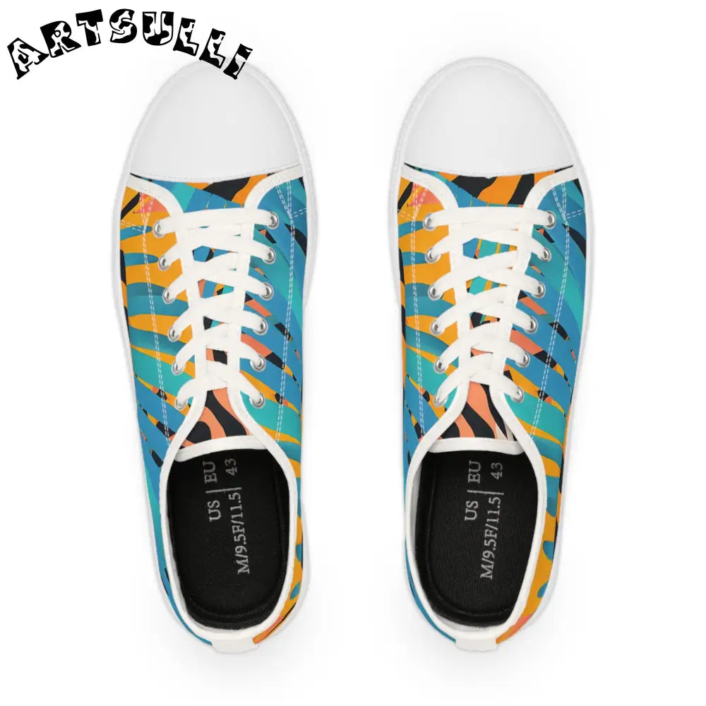 Stripes ii Orange Personalized Sneakers, Artsulli - Art is Long, Life is Short, Shoes, , , , , , , 