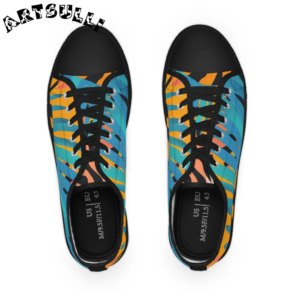 Stripes ii Orange Personalized Sneakers, Artsulli - Art is Long, Life is Short, Shoes, , , , , , , 