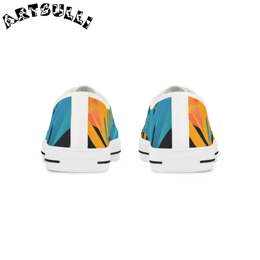 Stripes ii Orange Personalized Sneakers, Artsulli - Art is Long, Life is Short, Shoes, , , , , , , 