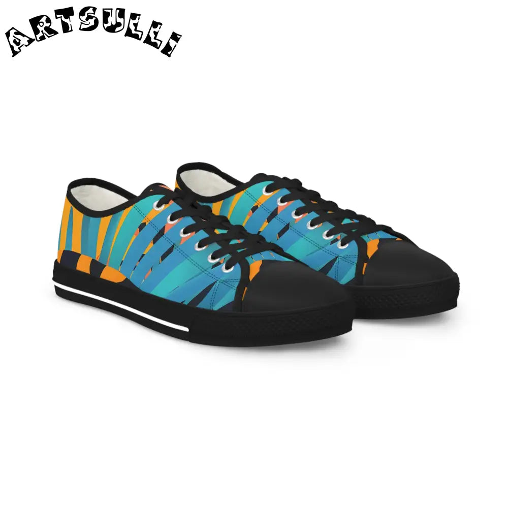 Stripes ii Orange Personalized Sneakers, Artsulli - Art is Long, Life is Short, Shoes, Size, US 5, Color, Black sole, , , 88647863216944