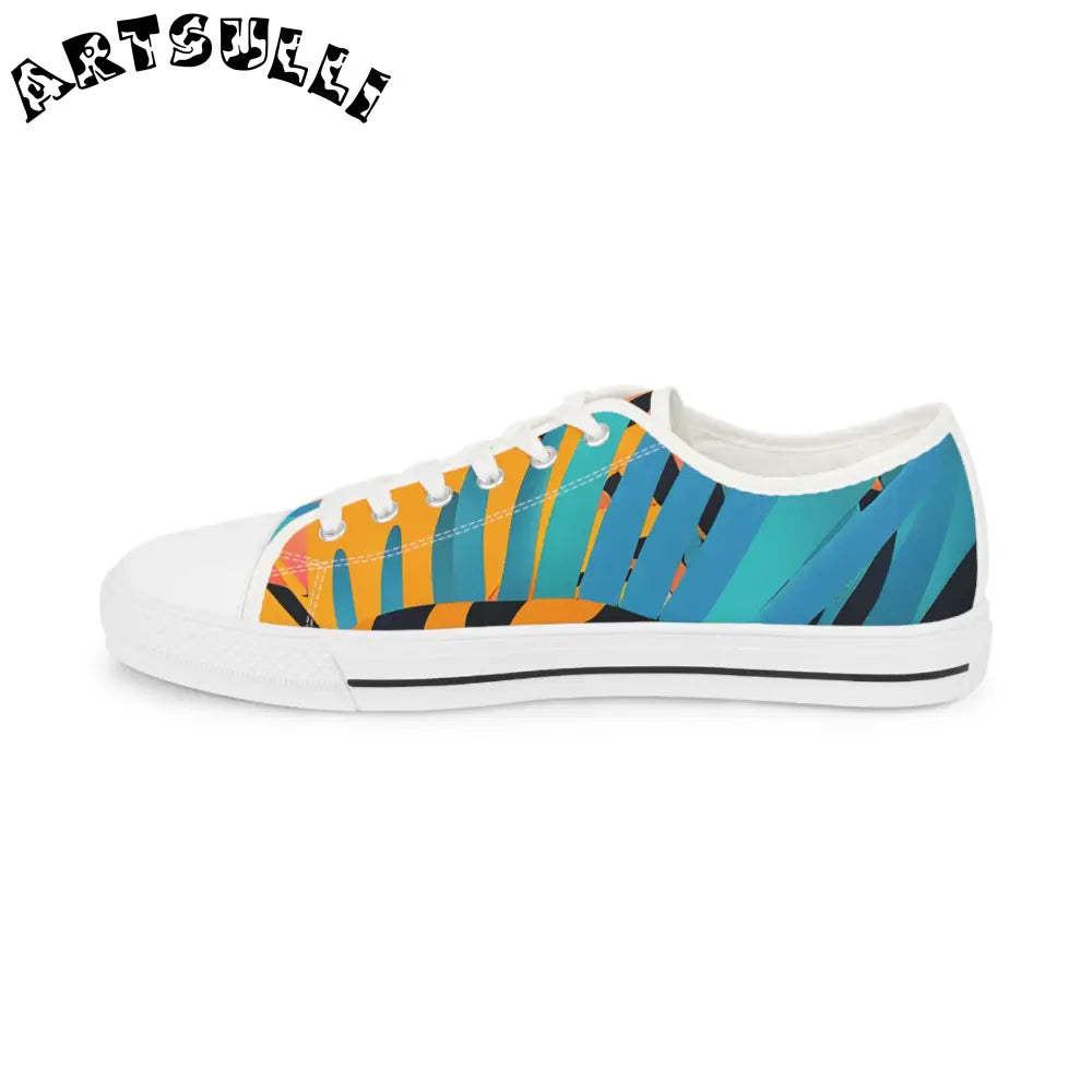 Stripes ii Orange Personalized Sneakers, Artsulli - Art is Long, Life is Short, Shoes, , , , , , , 