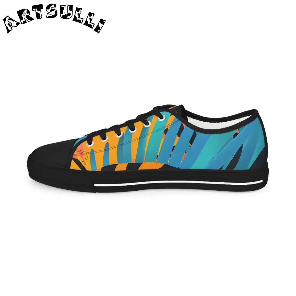 Stripes ii Orange Personalized Sneakers, Artsulli - Art is Long, Life is Short, Shoes, , , , , , , 