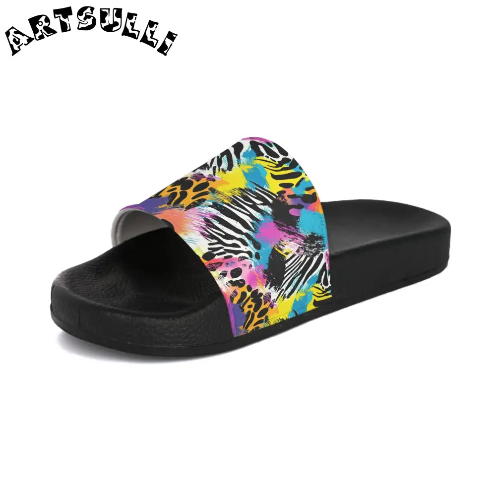 JAKKOUTTHEBXX Stripes x Leopard Strap Slide Sandal 2025