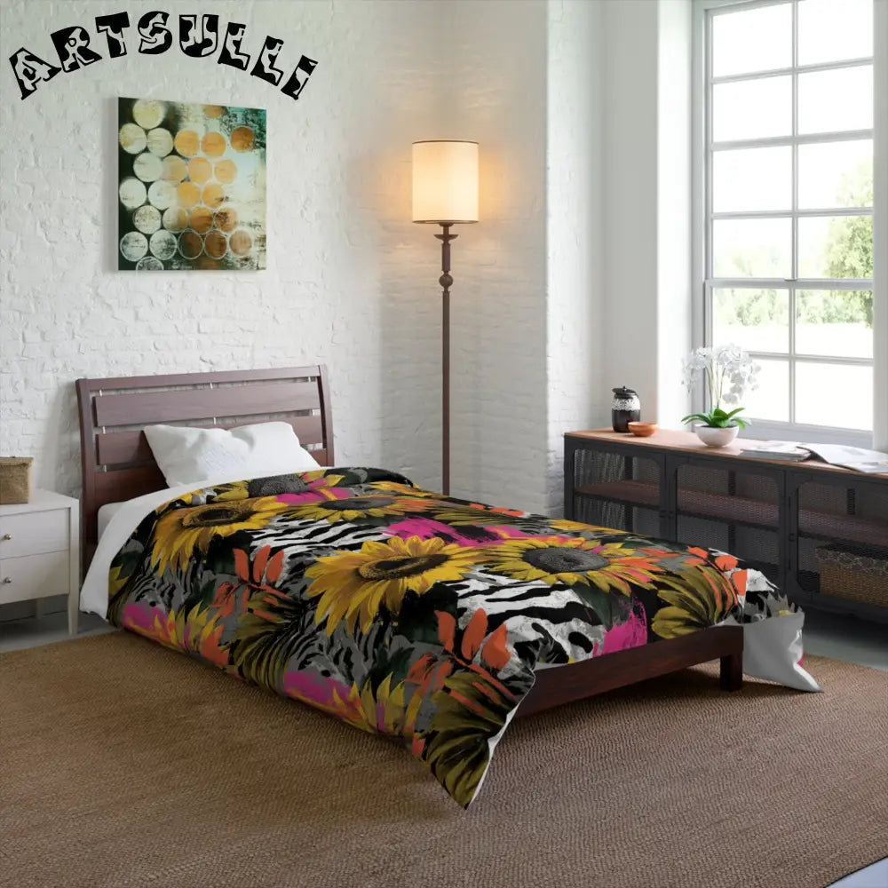 Stripes x Sunflowers Warm Blanket, Artsulli - Art is Long, Life is Short, Home Decor, , , , , , , 