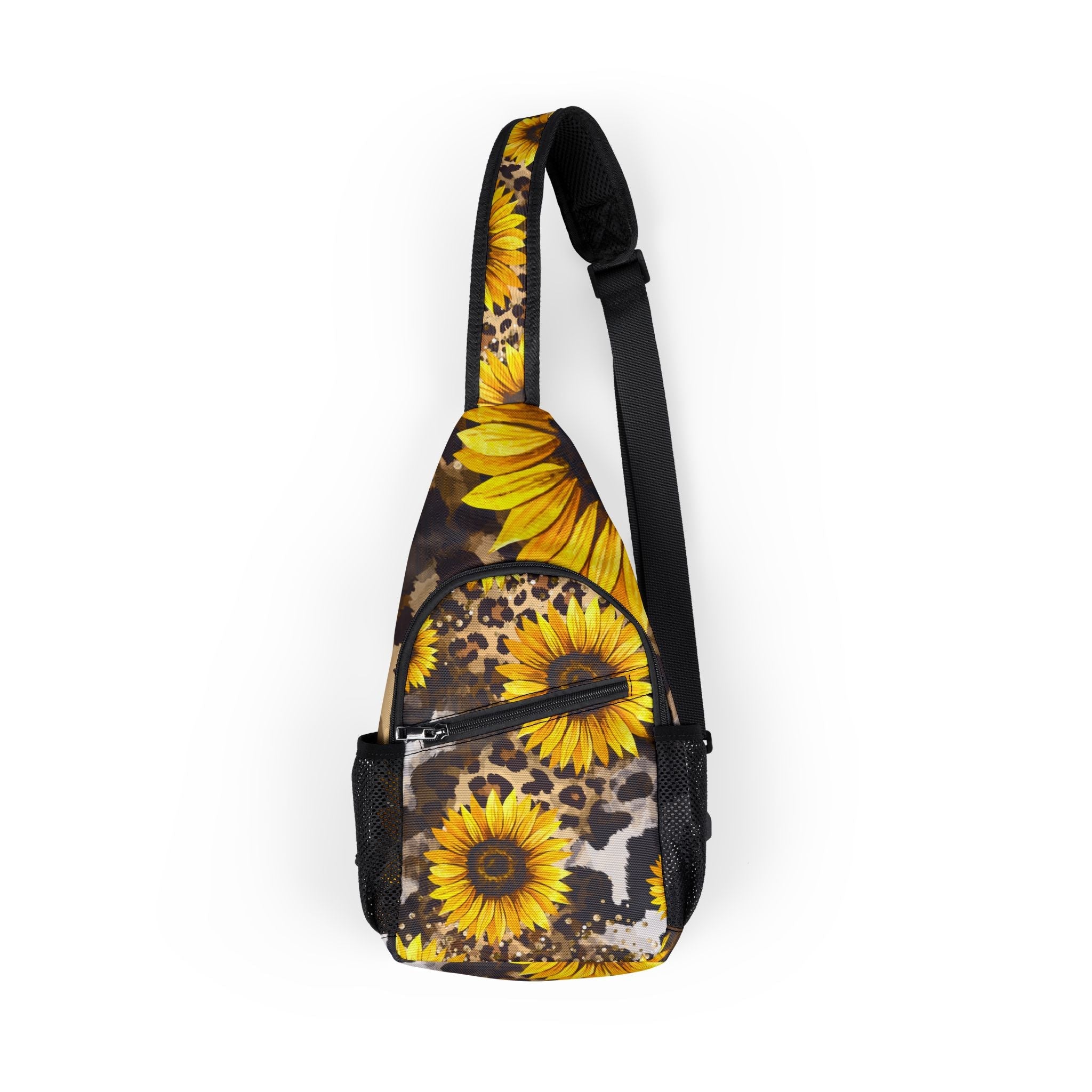 Printify Sunflower and Leopard Print Chest Bag 2025