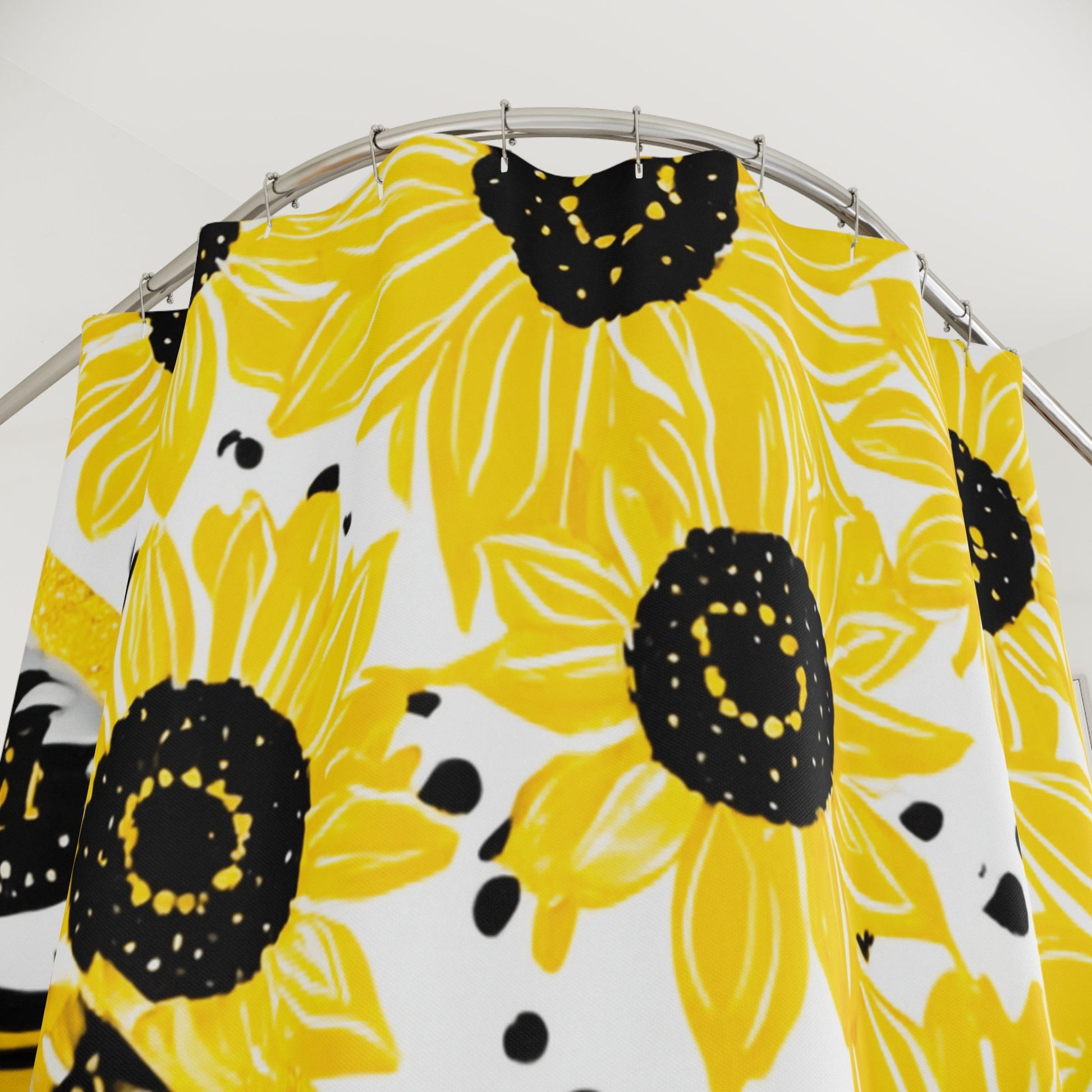 Sunflower Pattern Shower Curtain, Artsulli - Art is Long, Life is Short, Home Decor, , , , , , , 