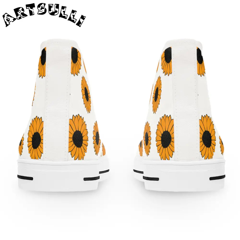 Sunflower Womens High Top Polyester Canvas Sneakers, Artsulli - Art is Long, Life is Short, Shoes, , , , , , , 