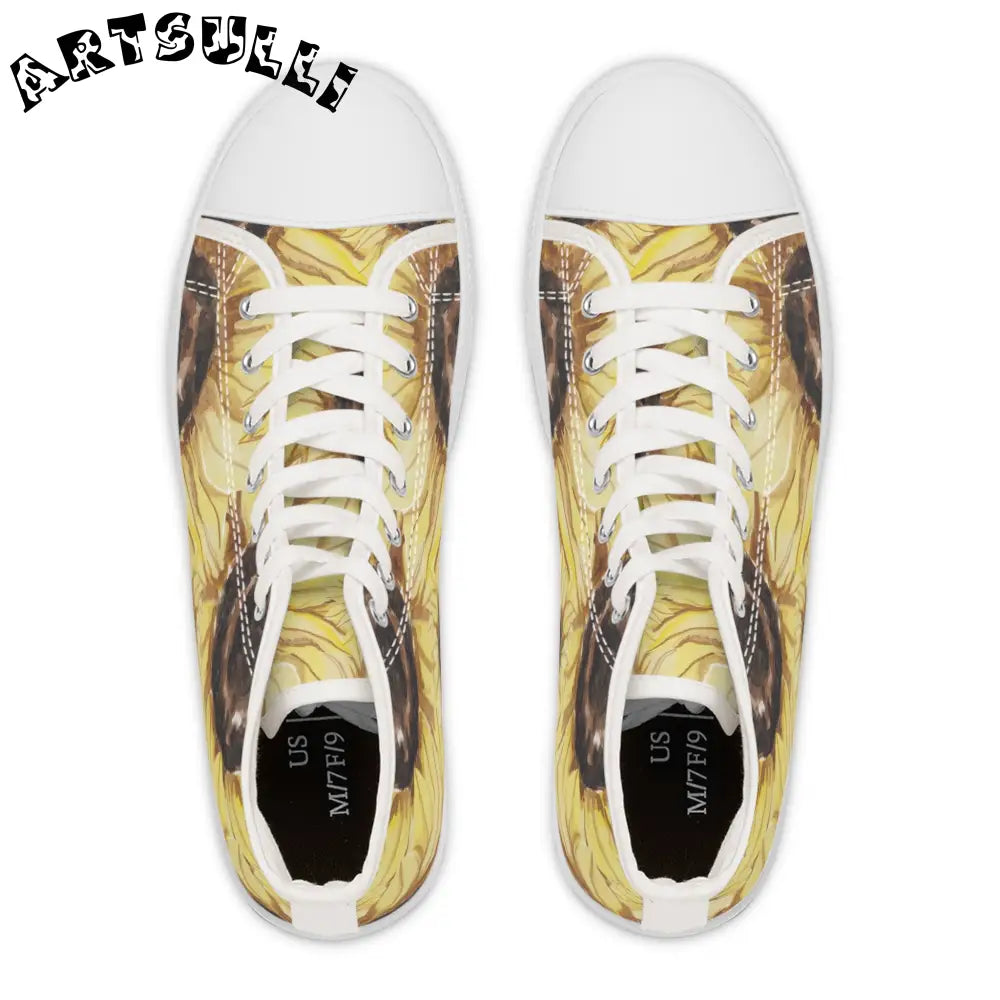 Sunflower Women’s High Tops with Deodorant Memory Foam, Artsulli - Art is Long, Life is Short, Shoes, , , , , , , 