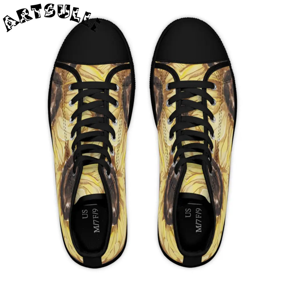 Sunflower Women’s High Tops with Deodorant Memory Foam, Artsulli - Art is Long, Life is Short, Shoes, , , , , , , 
