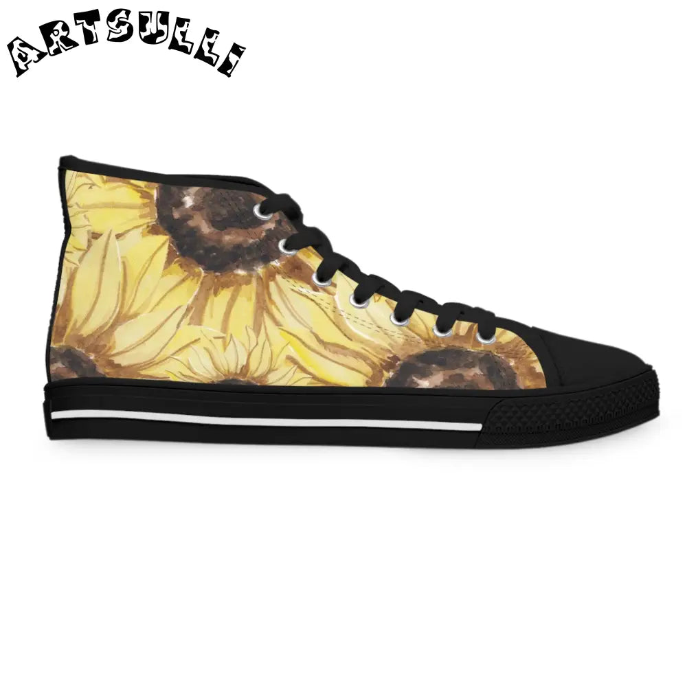 Sunflower Women’s High Tops with Deodorant Memory Foam, Artsulli - Art is Long, Life is Short, Shoes, , , , , , , 
